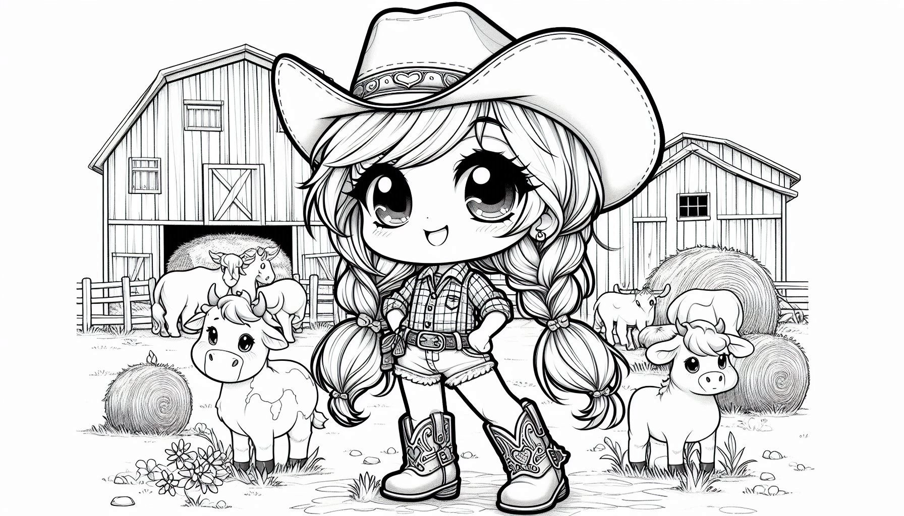 Boiadeira para colorir – Desenhos sertanejos para imprimir grátis