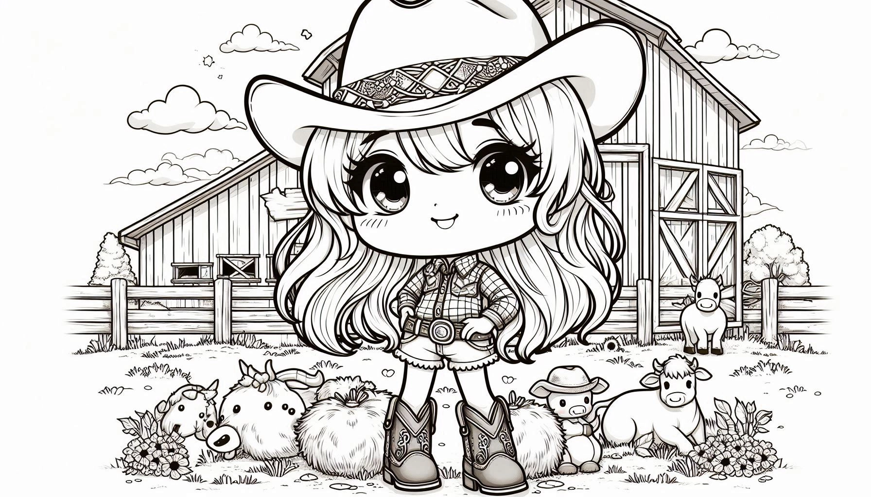 Boiadeira para colorir – Desenhos sertanejos para imprimir grátis