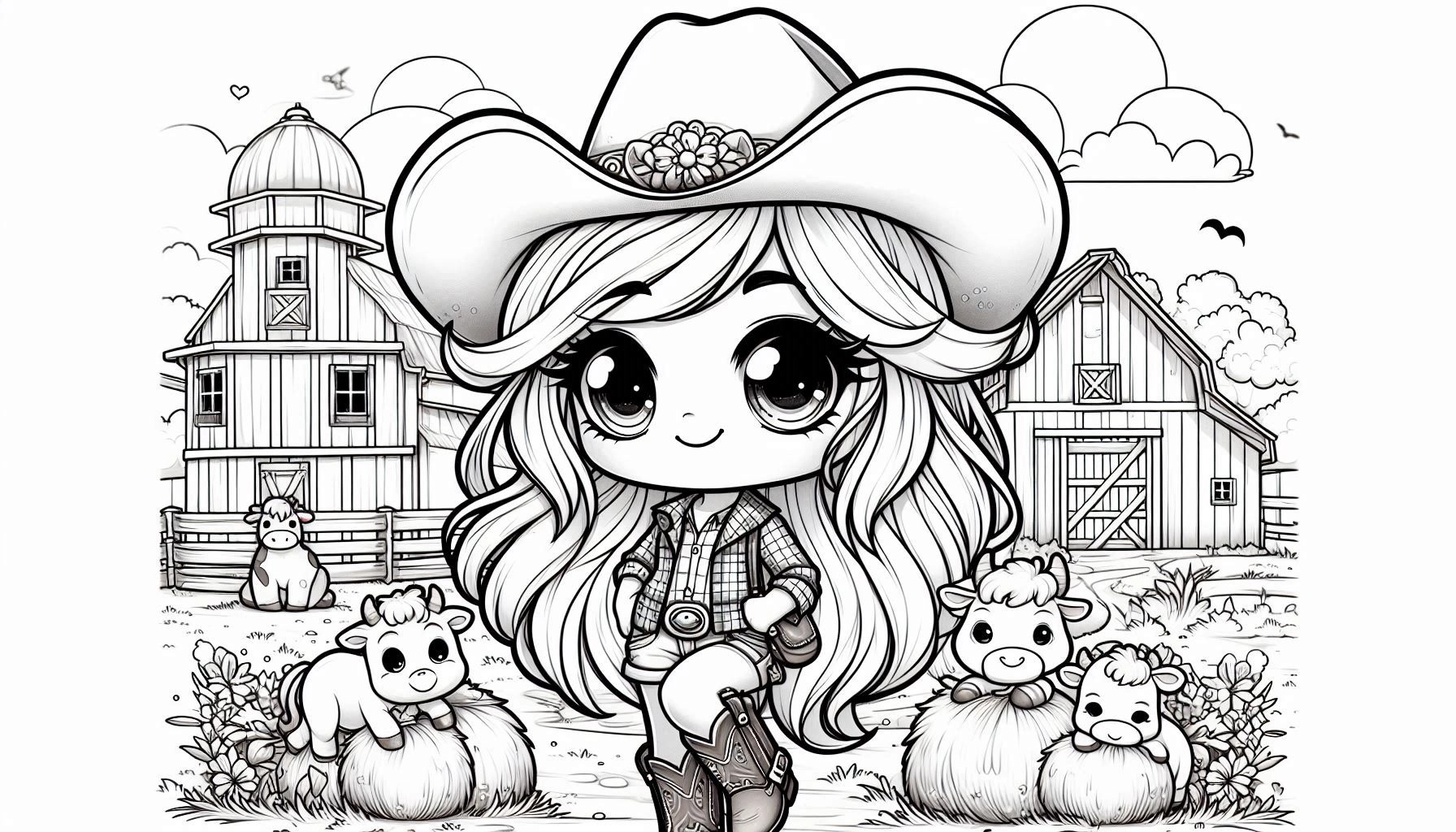 Boiadeira para colorir – Desenhos sertanejos para imprimir grátis