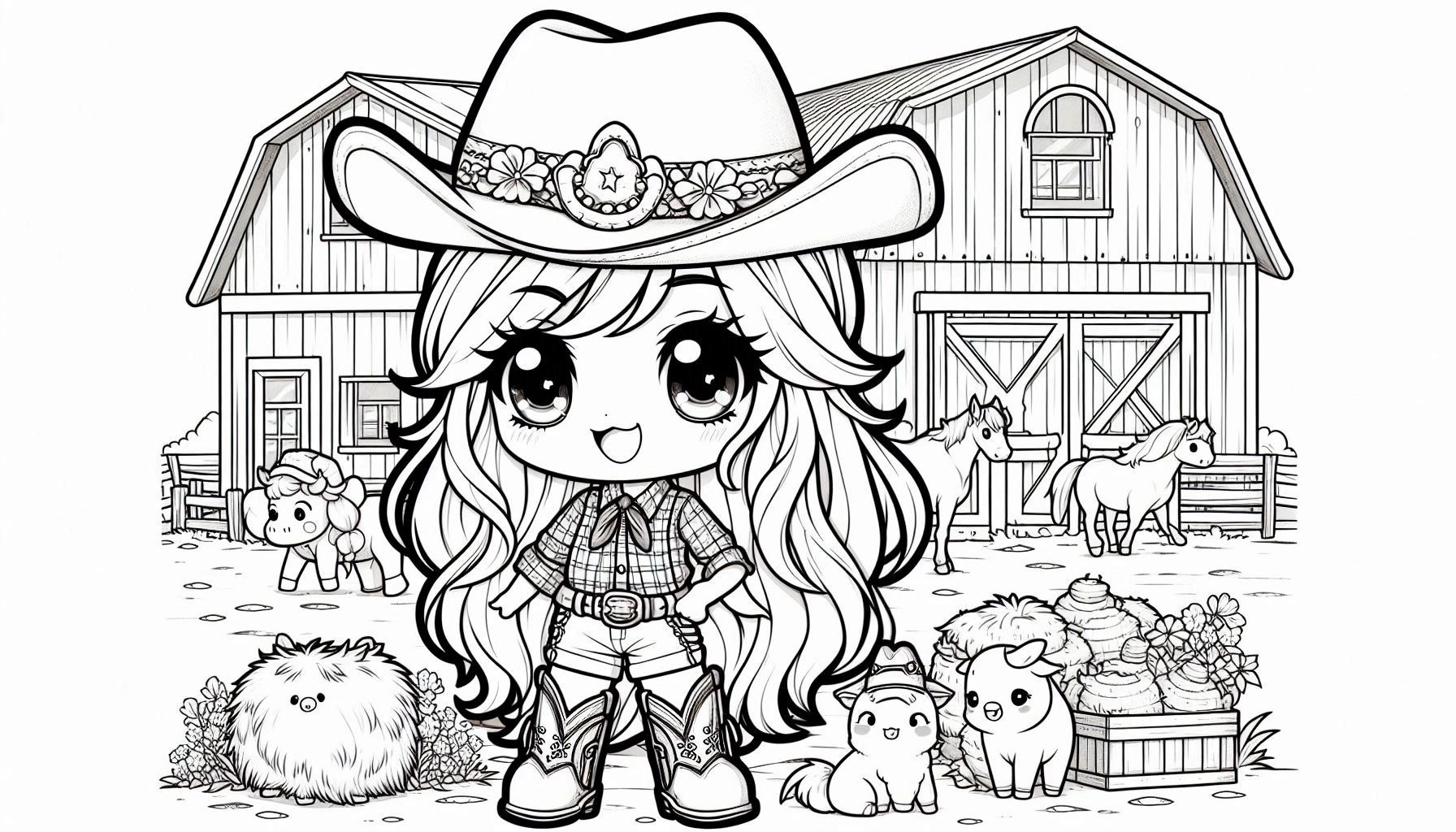 Boiadeira para colorir – Desenhos sertanejos para imprimir grátis