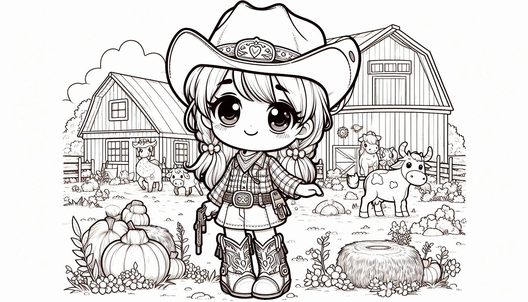 Boiadeira para colorir – Desenhos sertanejos para imprimir grátis