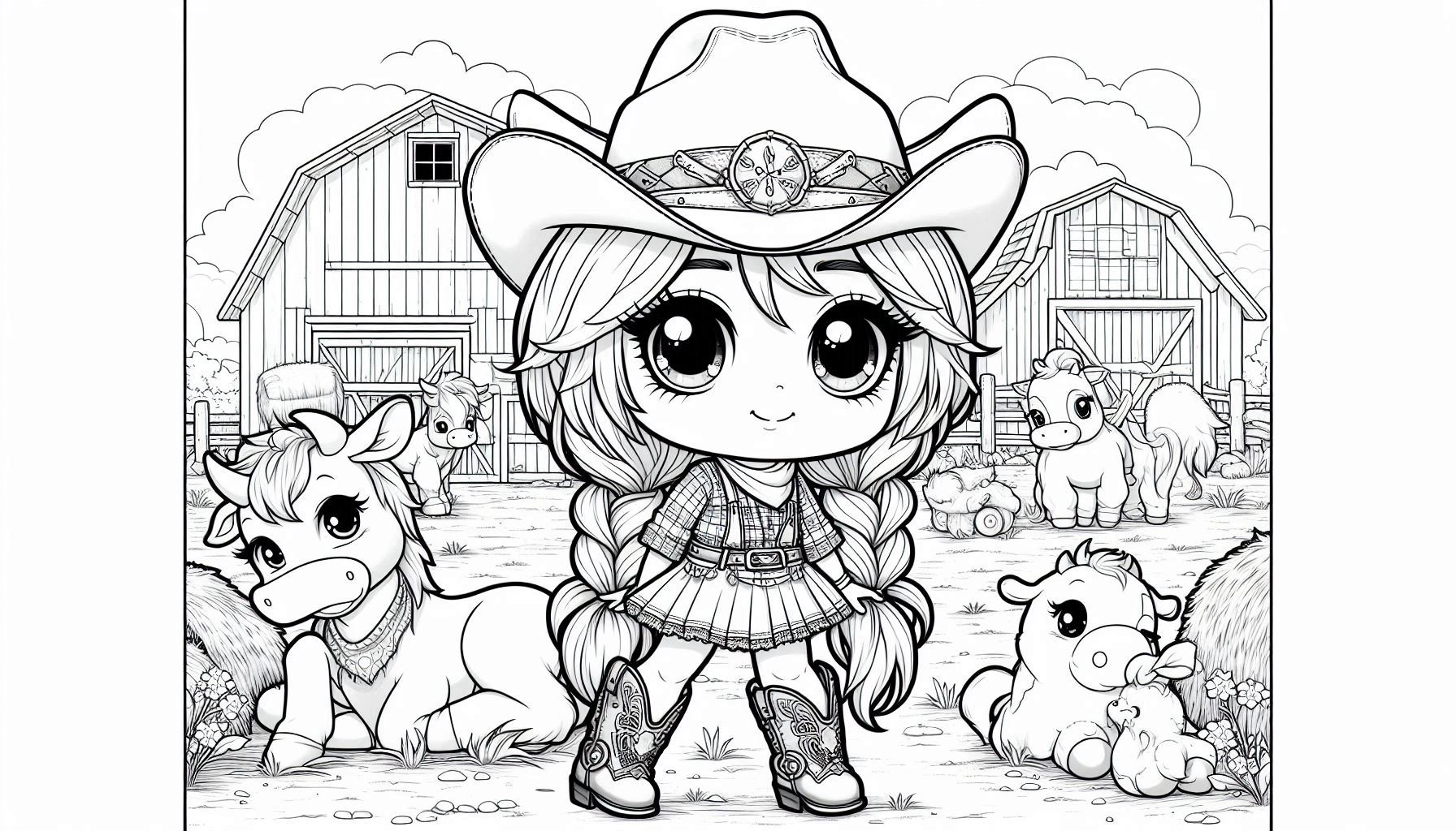 Boiadeira para colorir – Desenhos sertanejos para imprimir grátis