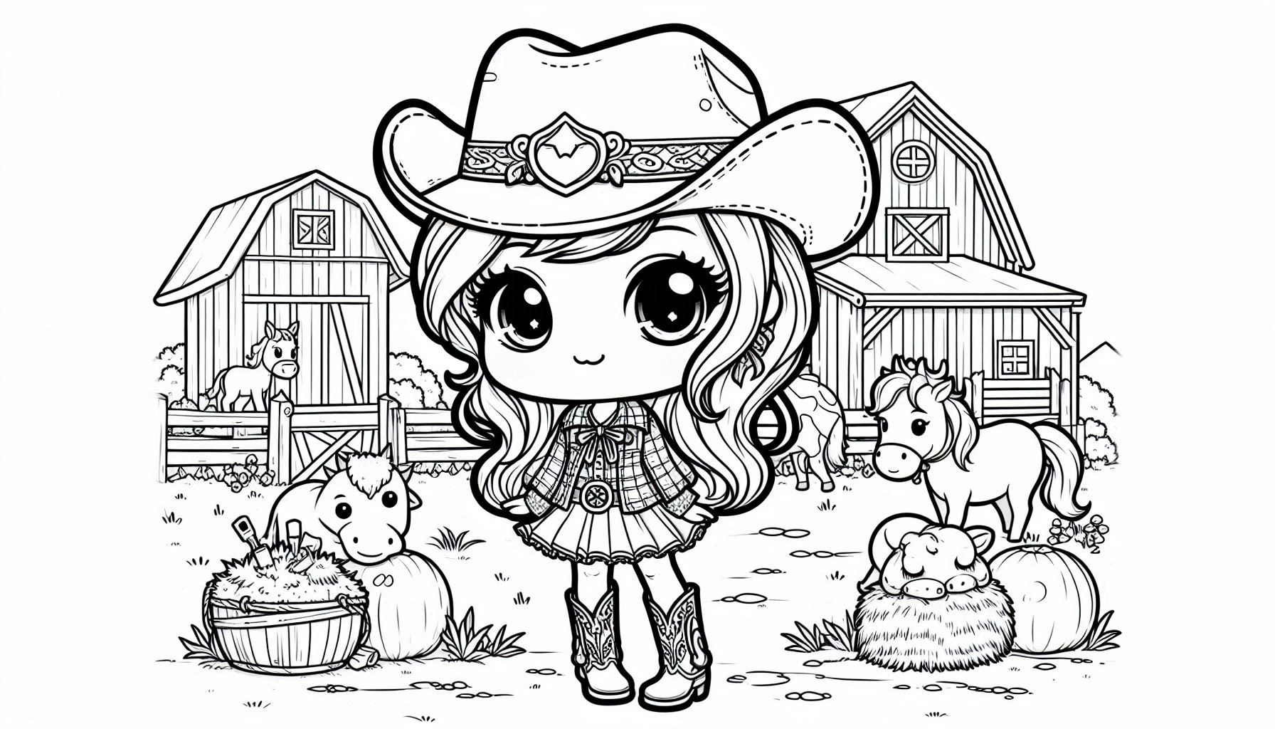 Boiadeira para colorir – Desenhos sertanejos para imprimir grátis