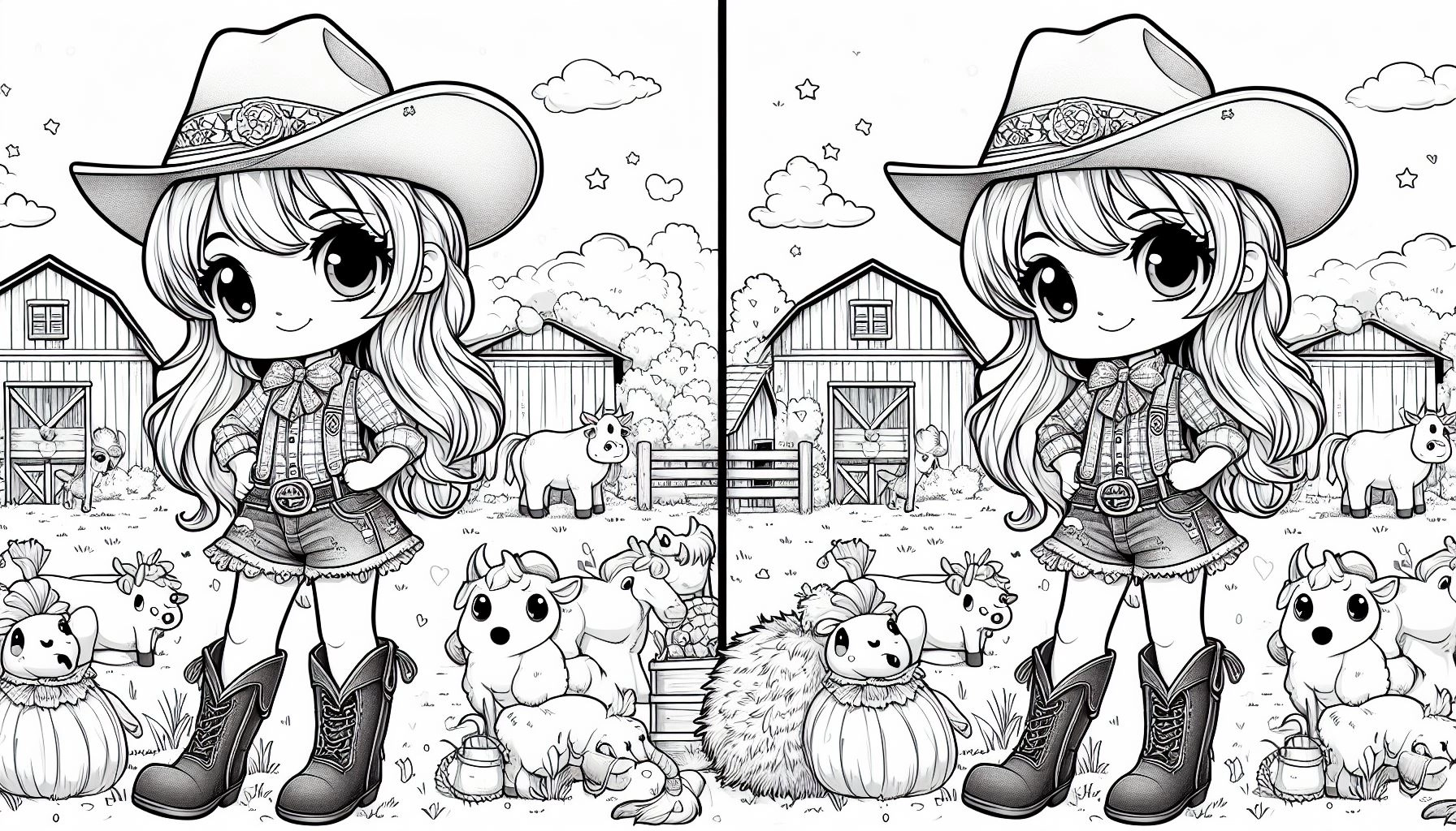 Boiadeira para colorir – Desenhos sertanejos para imprimir grátis