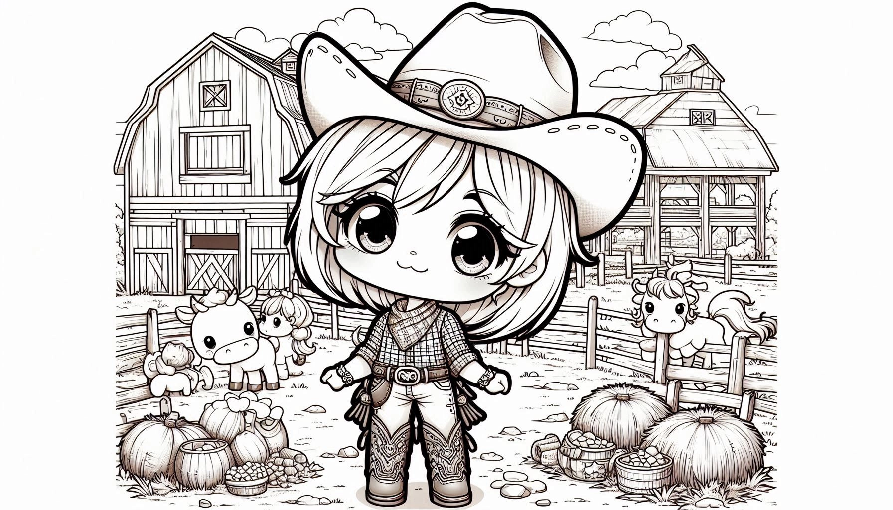 Boiadeira para colorir – Desenhos sertanejos para imprimir grátis