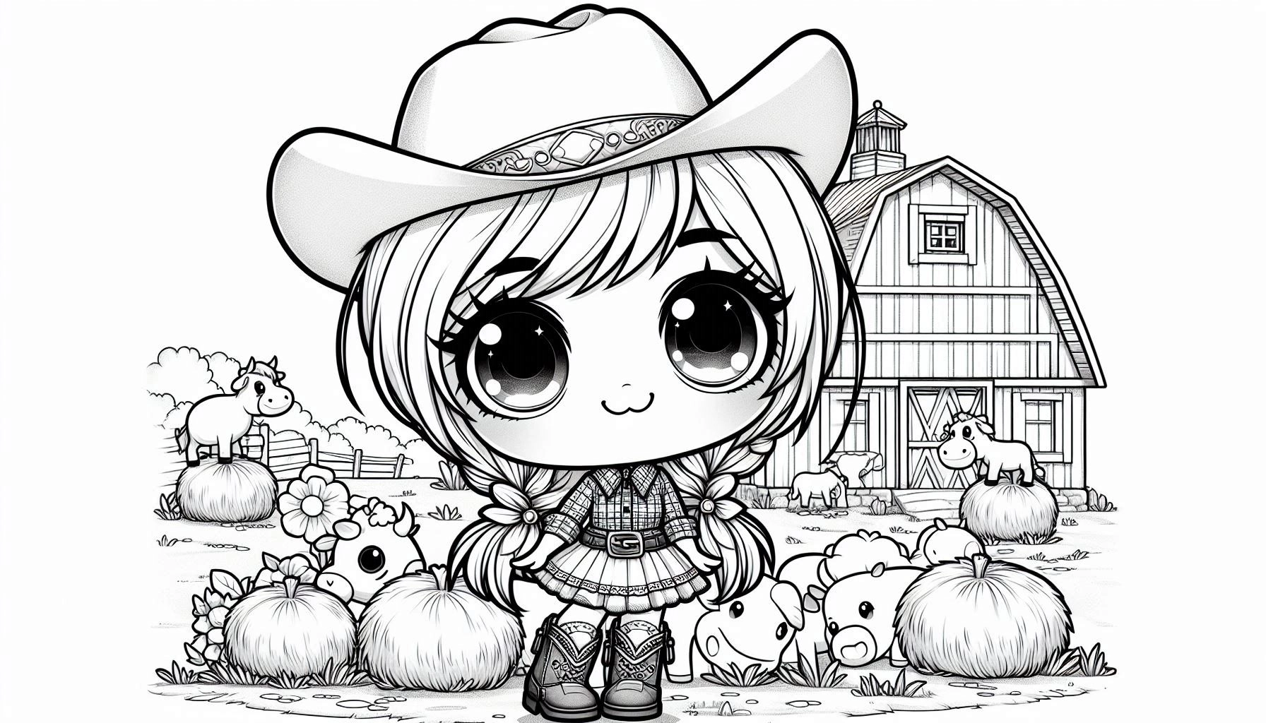 Boiadeira para colorir – Desenhos sertanejos para imprimir grátis