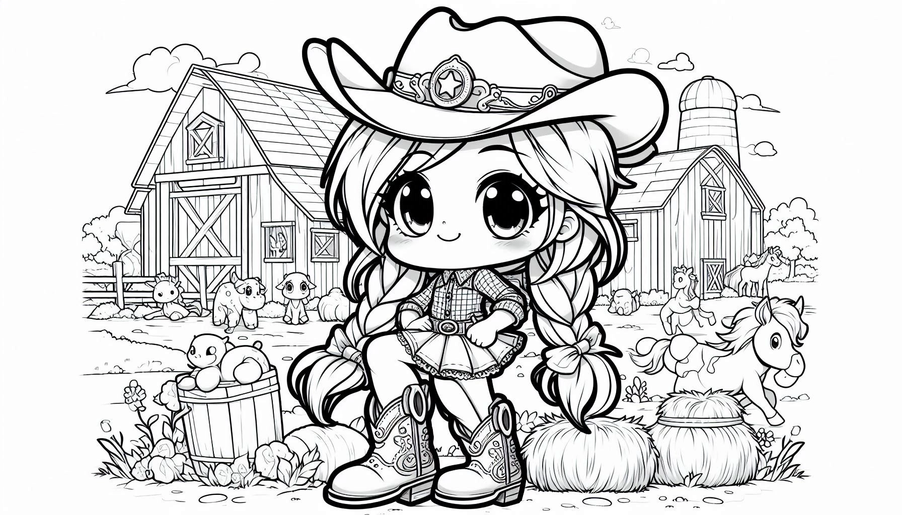 Boiadeira para colorir – Desenhos sertanejos para imprimir grátis