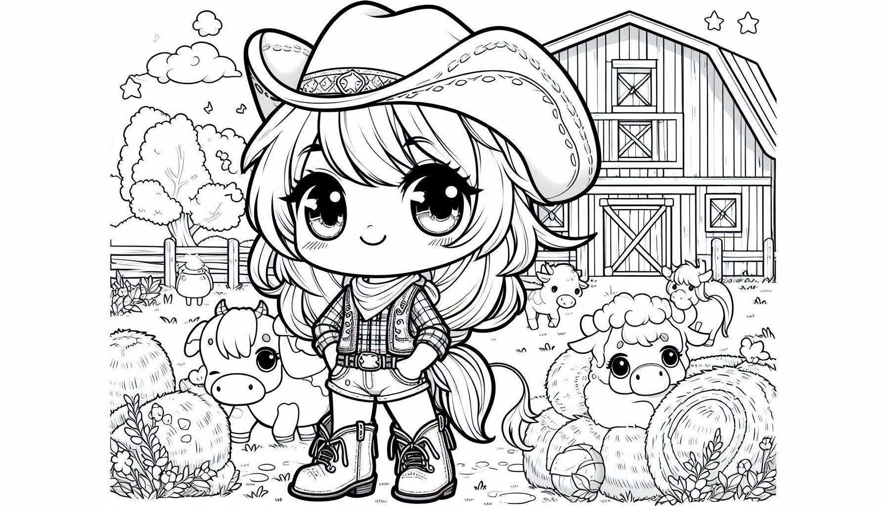 Boiadeira para colorir – Desenhos sertanejos para imprimir grátis