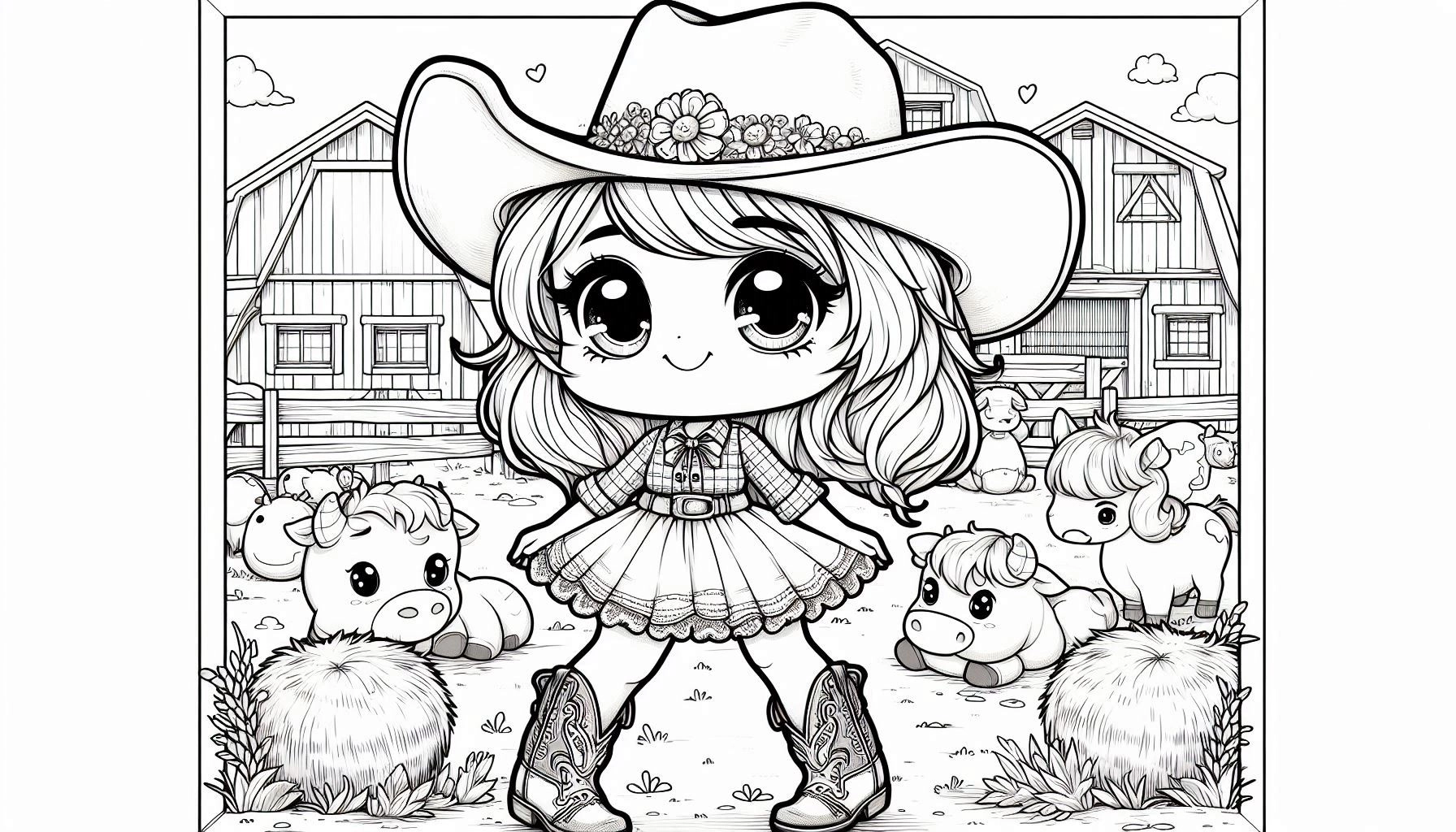 Boiadeira para colorir – Desenhos sertanejos para imprimir grátis