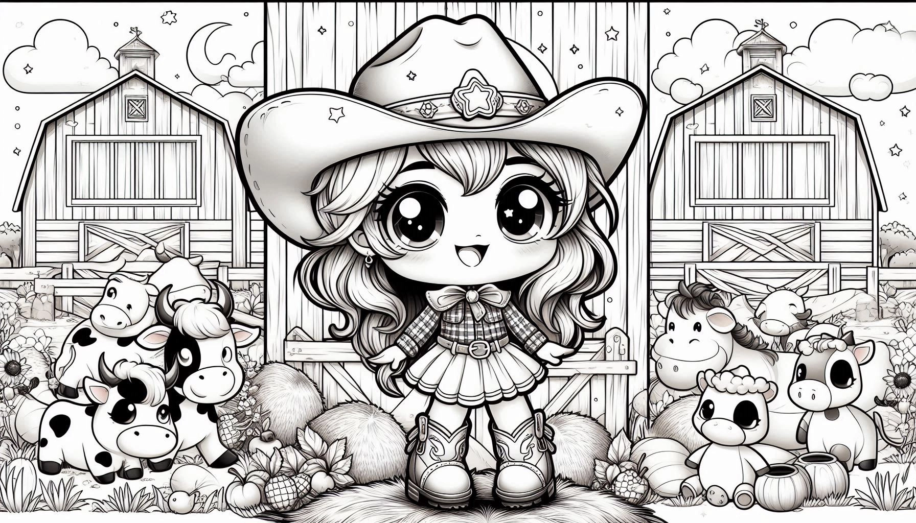 Boiadeira para colorir – Desenhos sertanejos para imprimir grátis