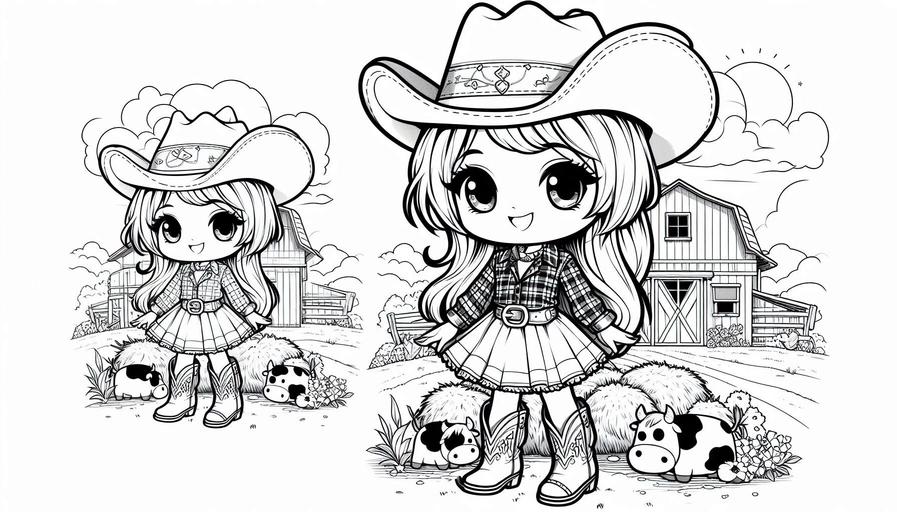 Boiadeira para colorir – Desenhos sertanejos para imprimir grátis