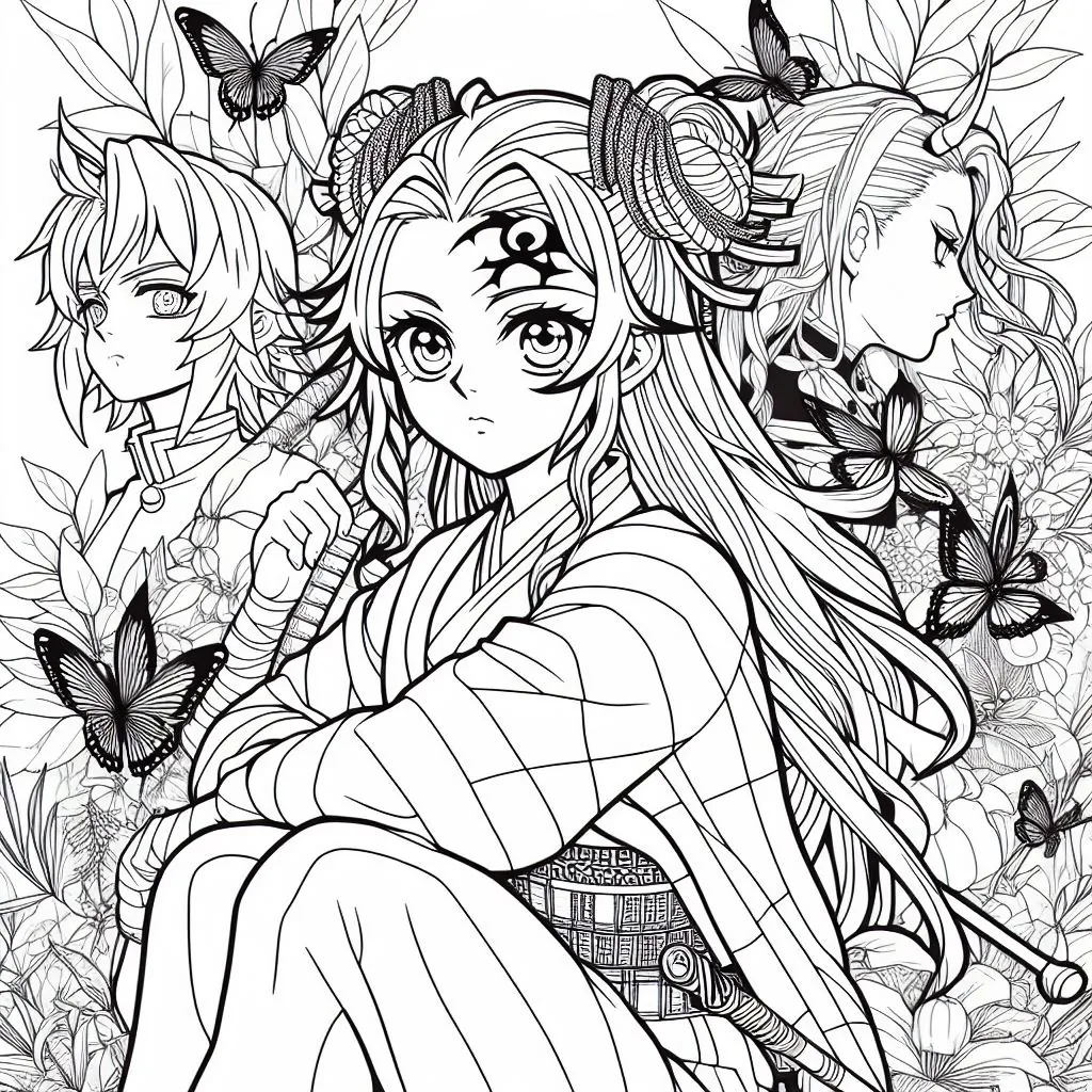 Desenho da coleção Demon Slayer