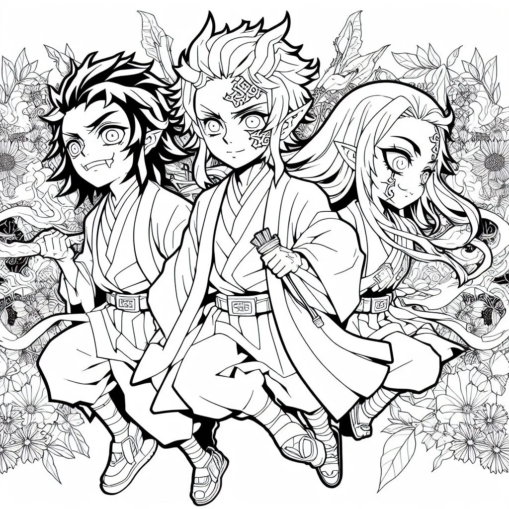 Desenho da coleção Demon Slayer