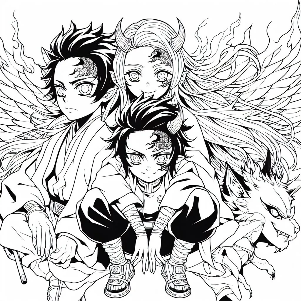 Desenho da coleção Demon Slayer