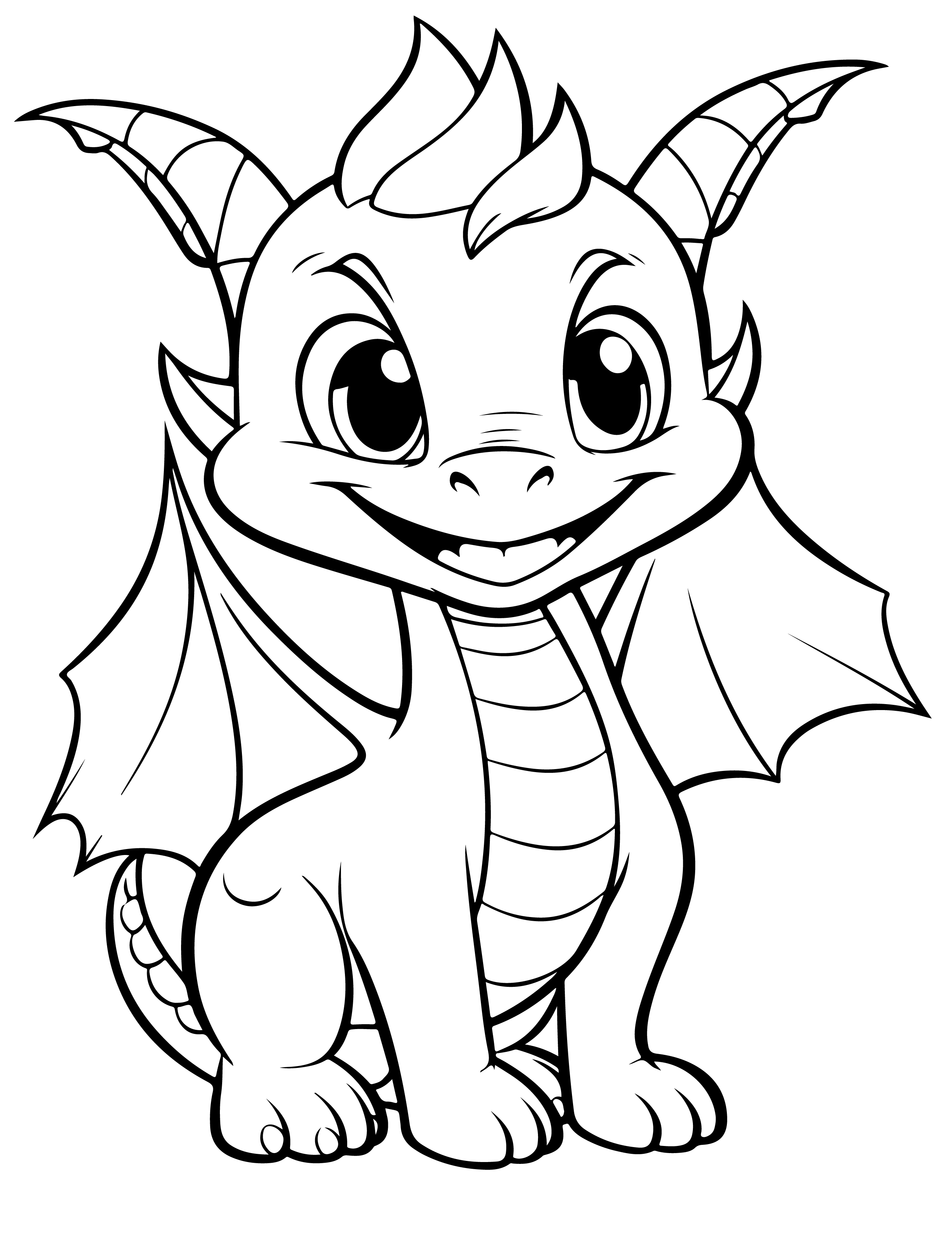 Dragões para colorir – Desenhos fantásticos e mitológicos para imprimir gratis