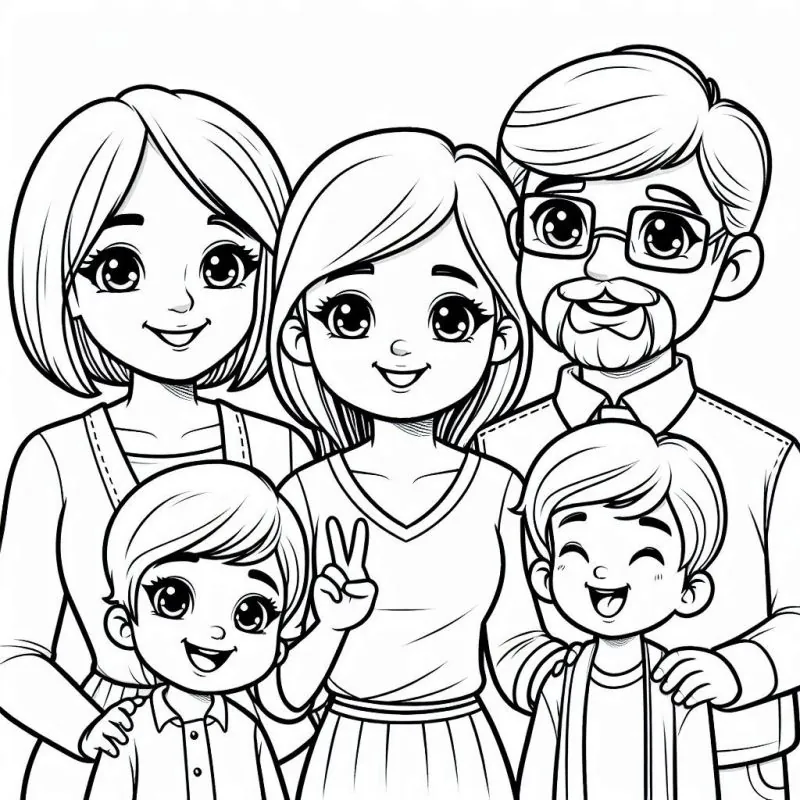 Desenho da coleção Famílias