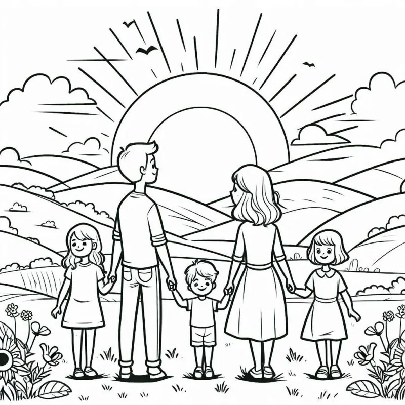 Desenho da coleção Famílias