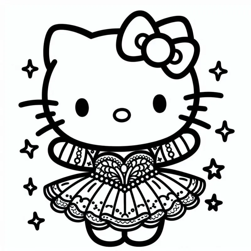 Desenho da coleção Hello Kitty