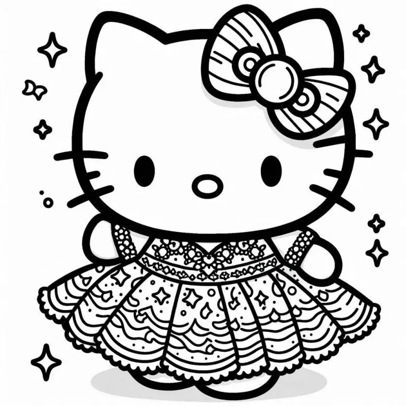 Desenho da coleção Hello Kitty