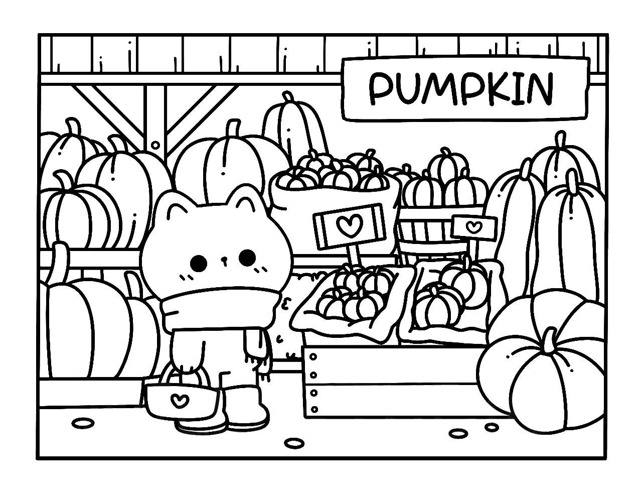 Kawaii Cozy para colorir – Desenhos fofos e aconchegantes para imprimir grátis