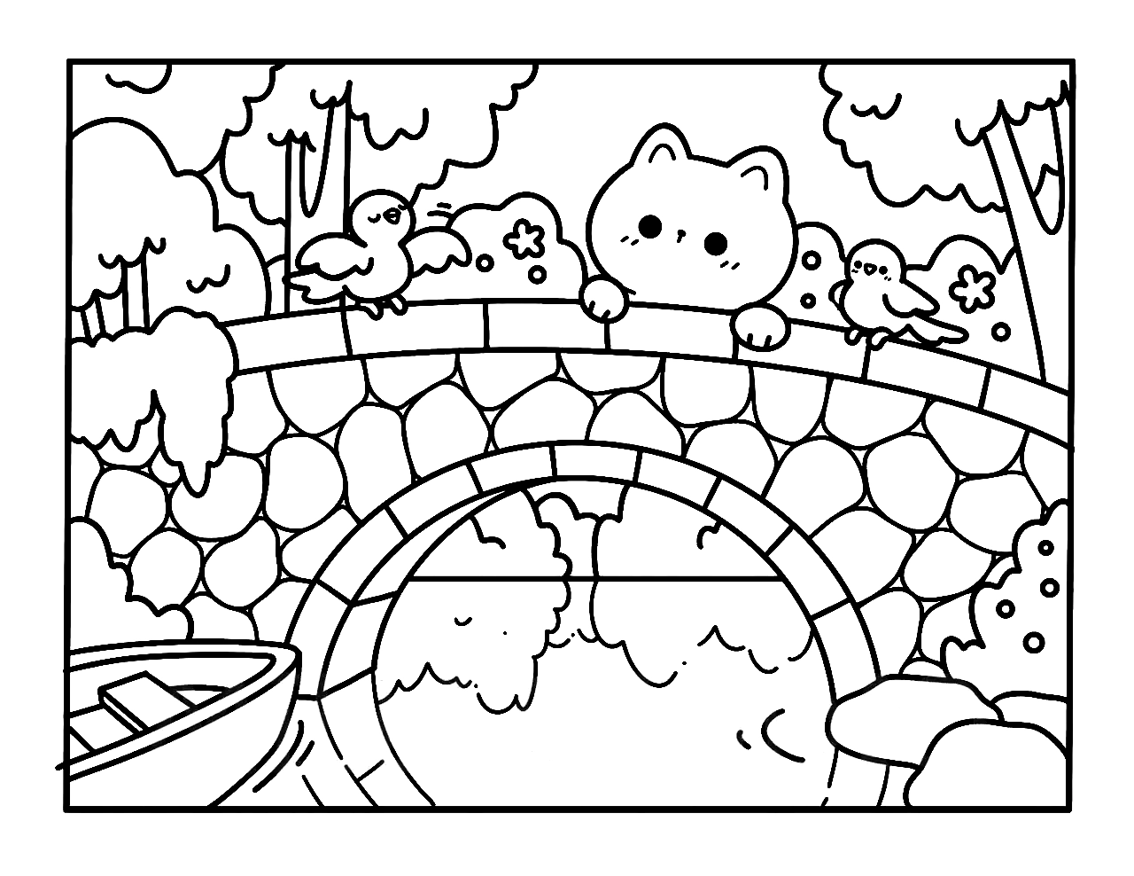 Kawaii Cozy para colorir – Desenhos fofos e aconchegantes para imprimir grátis