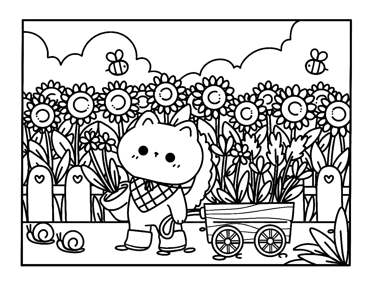 Kawaii Cozy para colorir – Desenhos fofos e aconchegantes para imprimir grátis
