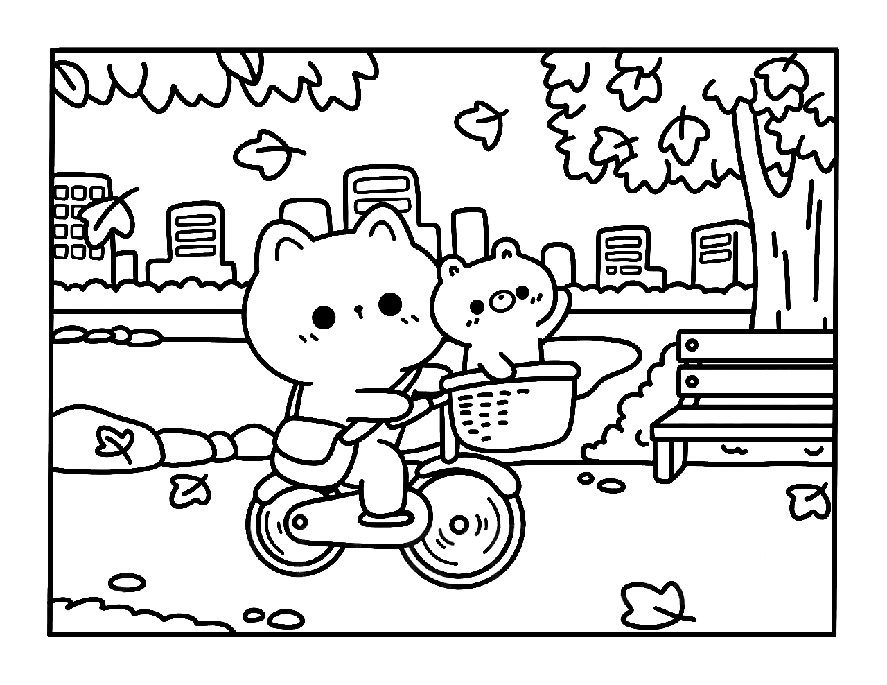 Kawaii Cozy para colorir – Desenhos fofos e aconchegantes para imprimir grátis