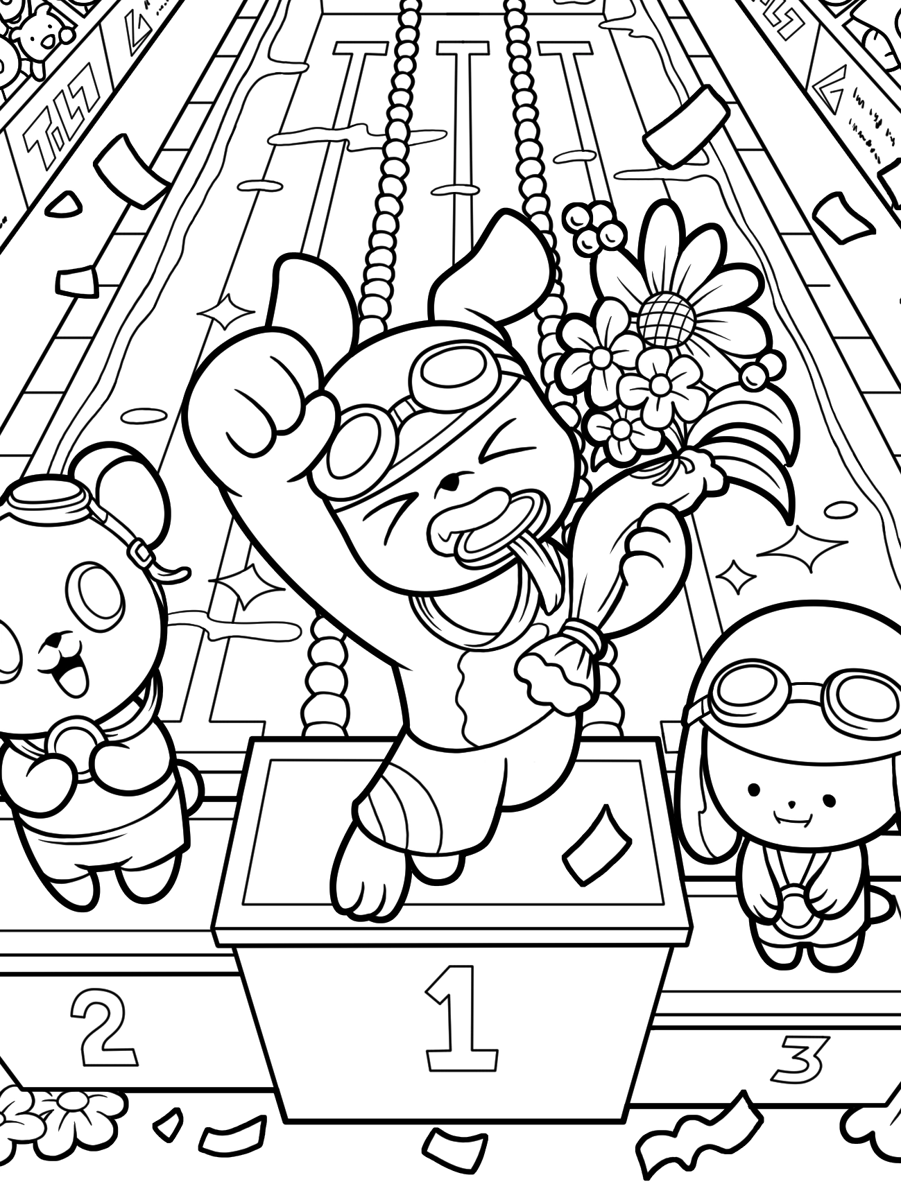 Kawaii Town – Jade Summer para colorir – Desenhos fofos para imprimir grátis