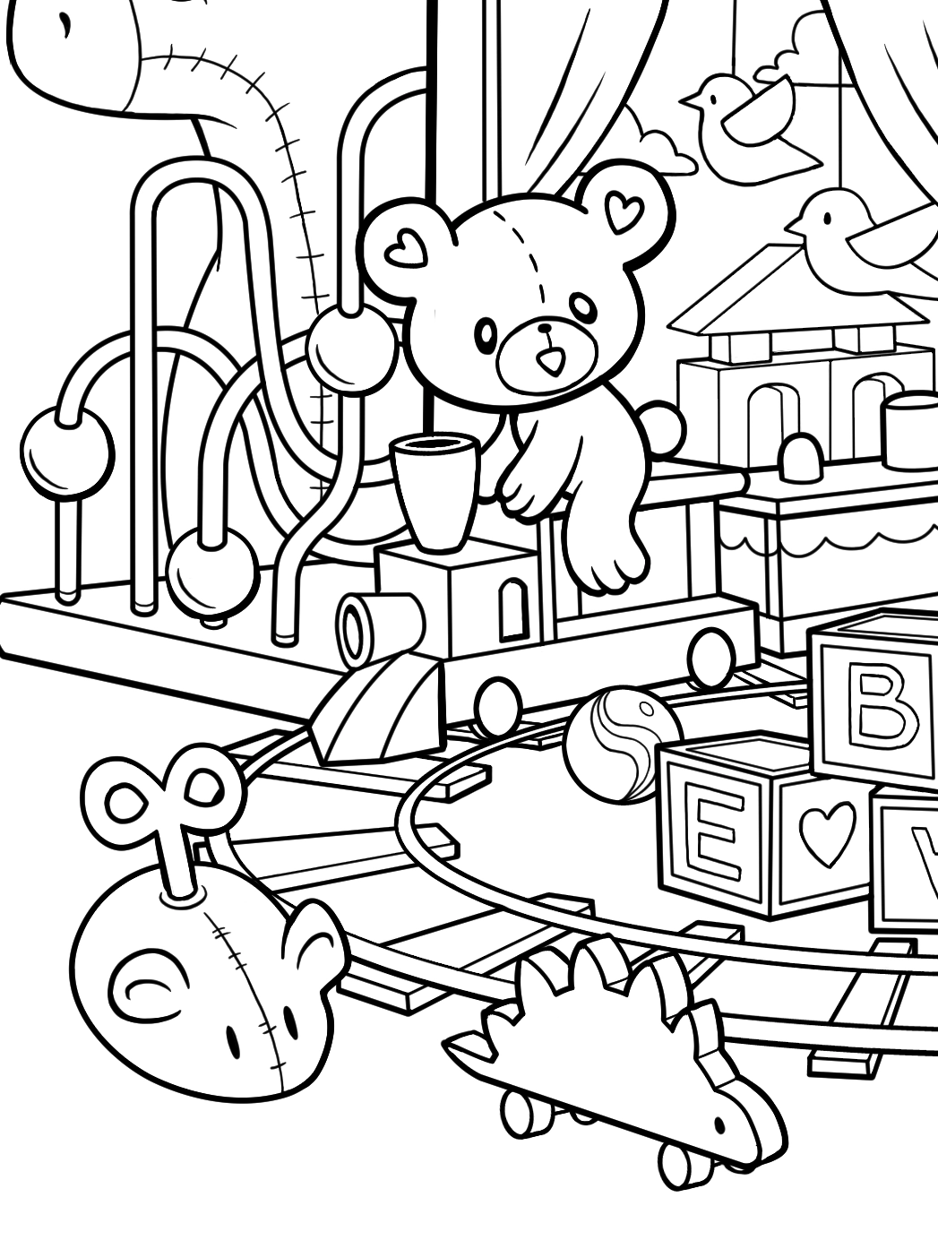 Kawaii Town – Jade Summer para colorir – Desenhos fofos para imprimir grátis