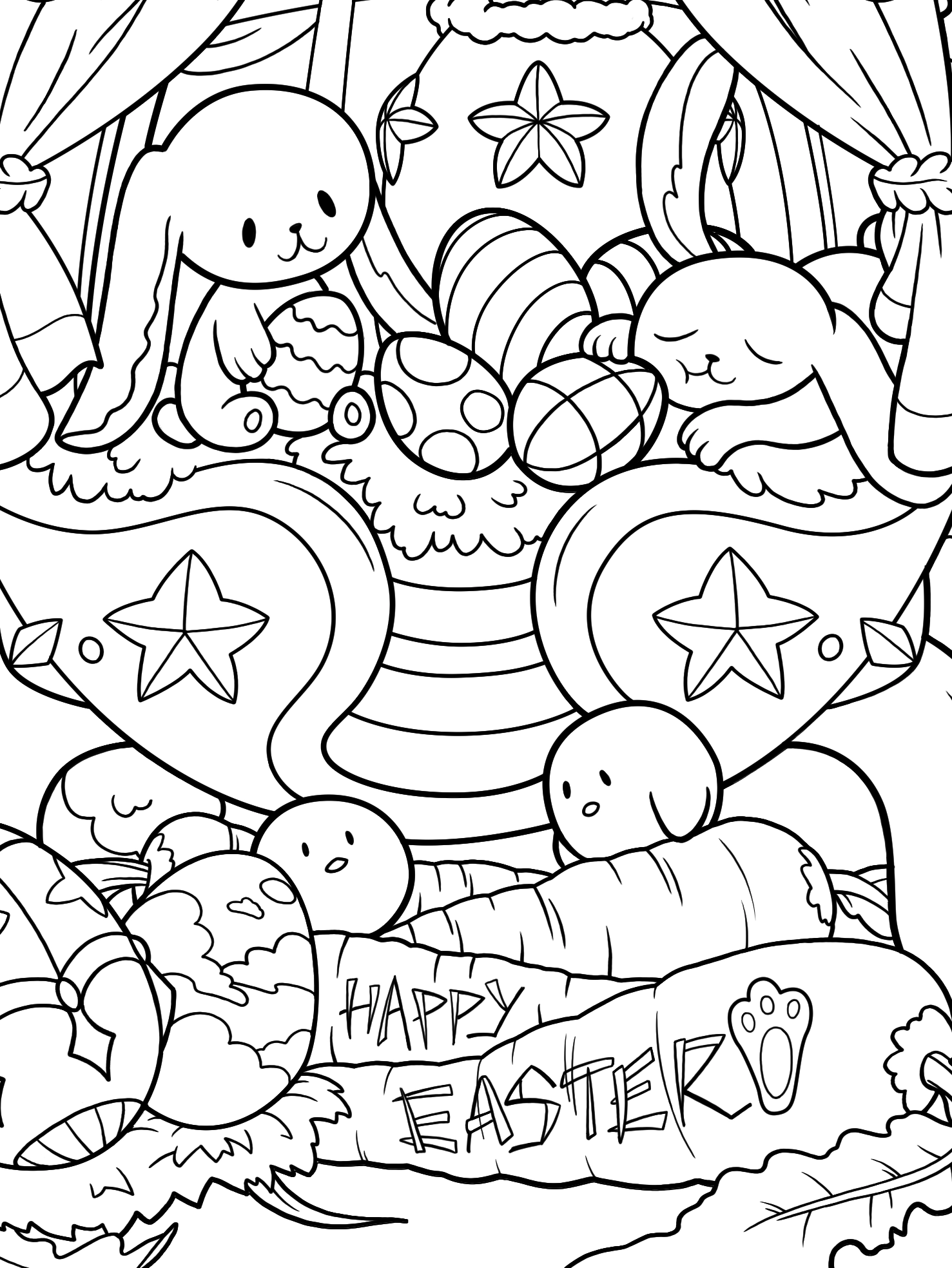 Kawaii Town – Jade Summer para colorir – Desenhos fofos para imprimir grátis