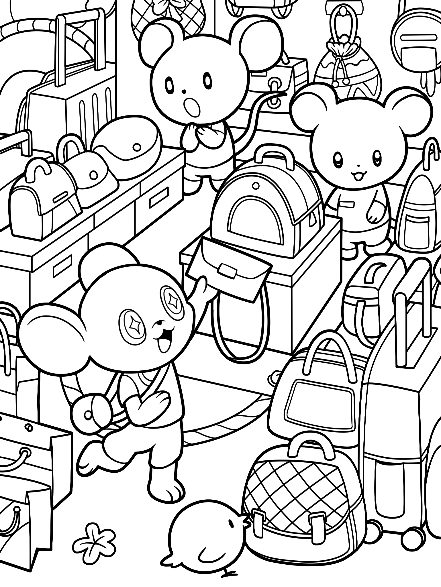 Kawaii Town – Jade Summer para colorir – Desenhos fofos para imprimir grátis