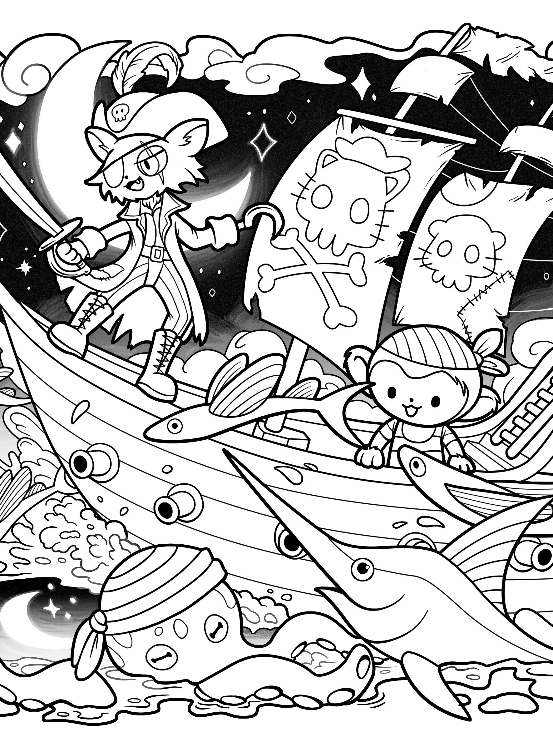 Kawaii Town – Jade Summer para colorir – Desenhos fofos para imprimir grátis