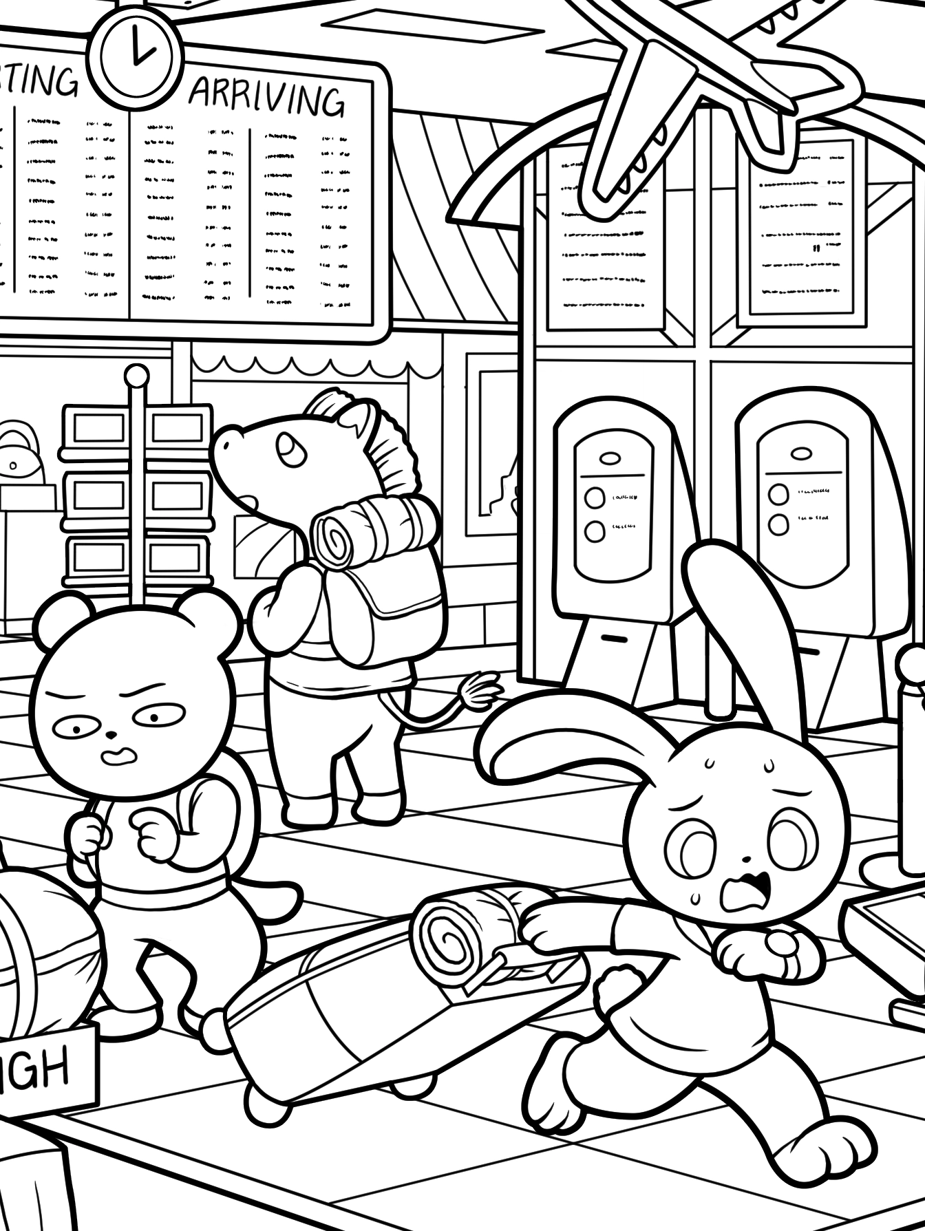 Kawaii Town – Jade Summer para colorir – Desenhos fofos para imprimir grátis