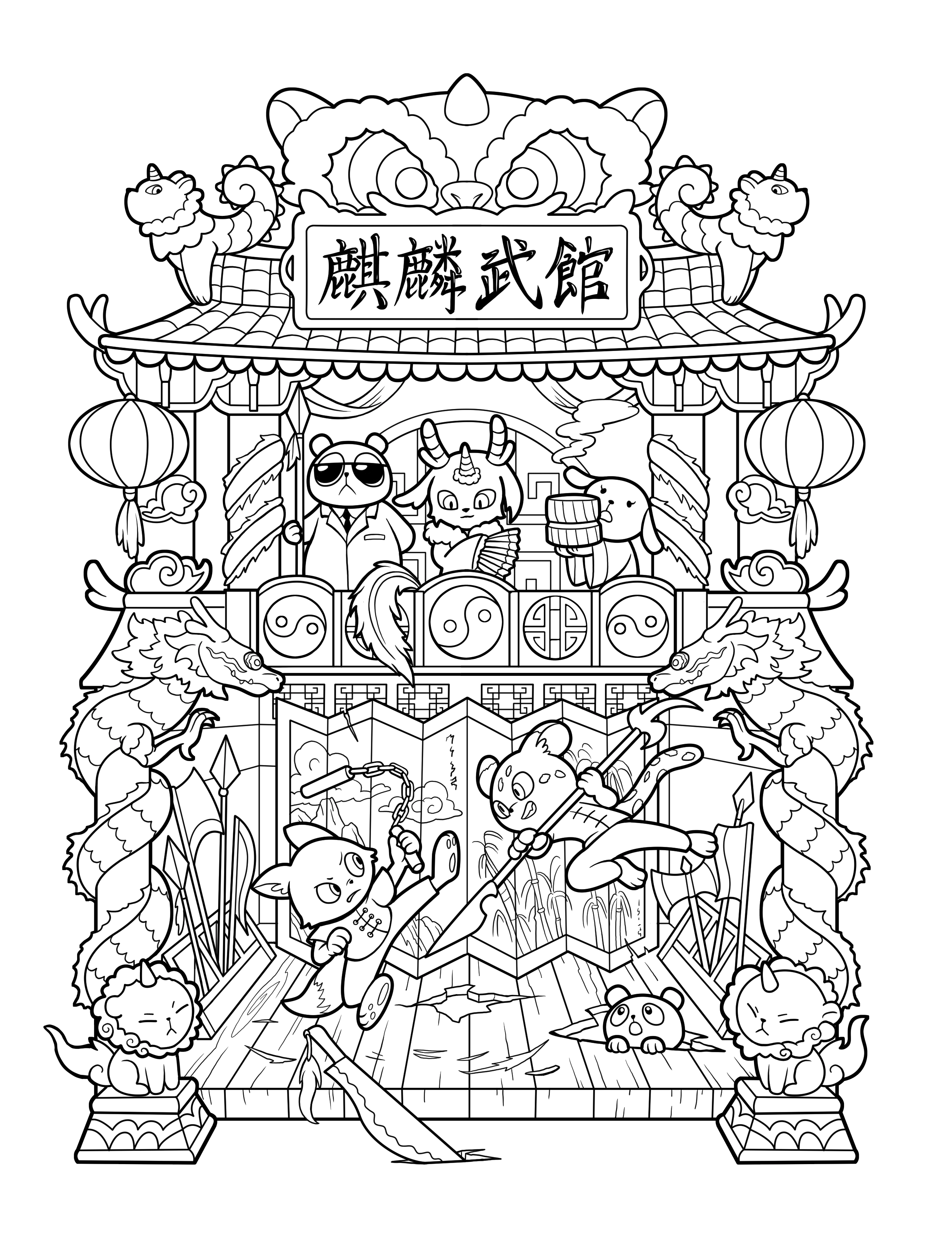 Kawaii Town – Jade Summer para colorir – Desenhos fofos para imprimir grátis