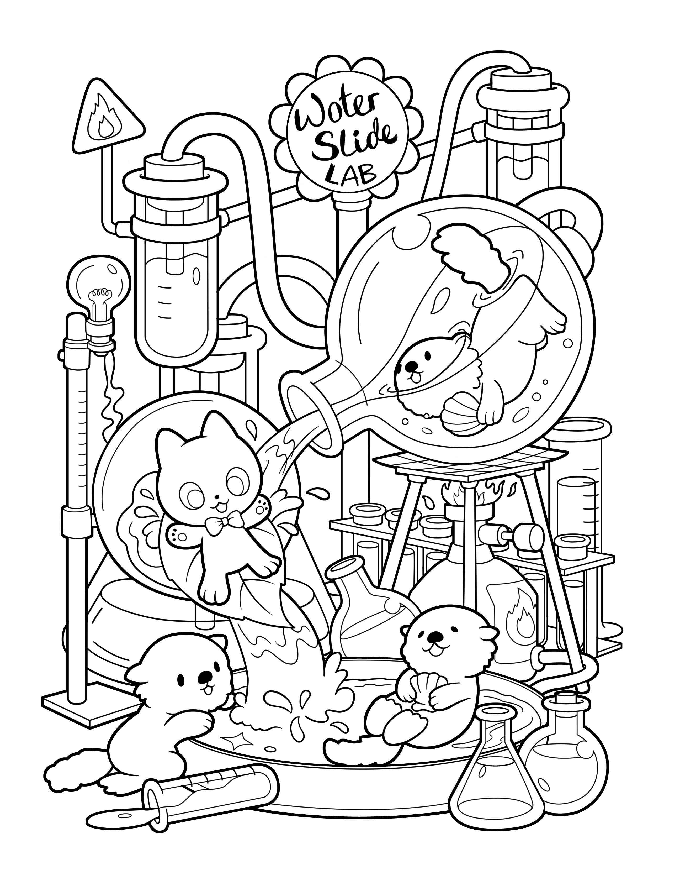 Kawaii Town – Jade Summer para colorir – Desenhos fofos para imprimir grátis