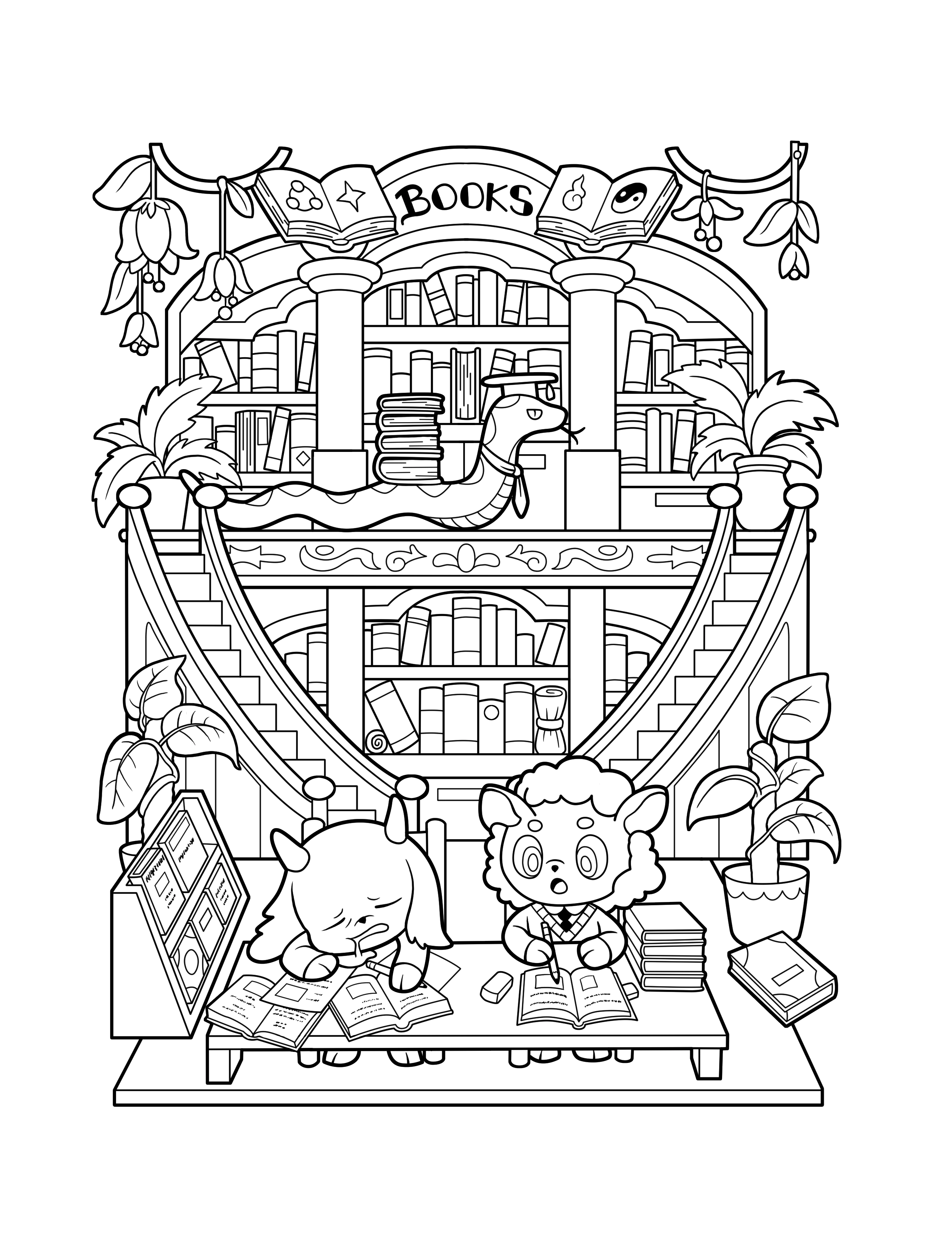 Kawaii Town – Jade Summer para colorir – Desenhos fofos para imprimir grátis