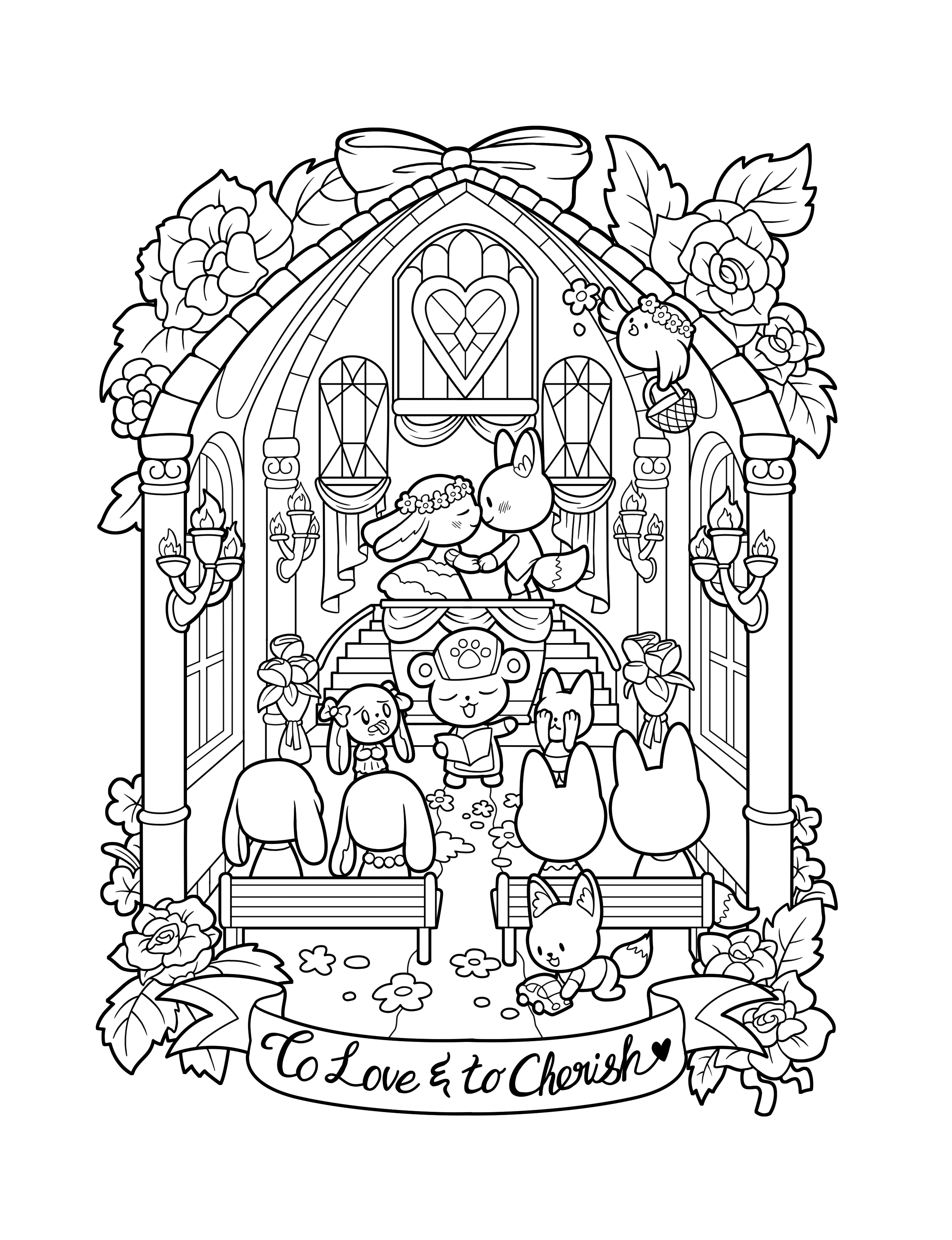 Kawaii Town – Jade Summer para colorir – Desenhos fofos para imprimir grátis