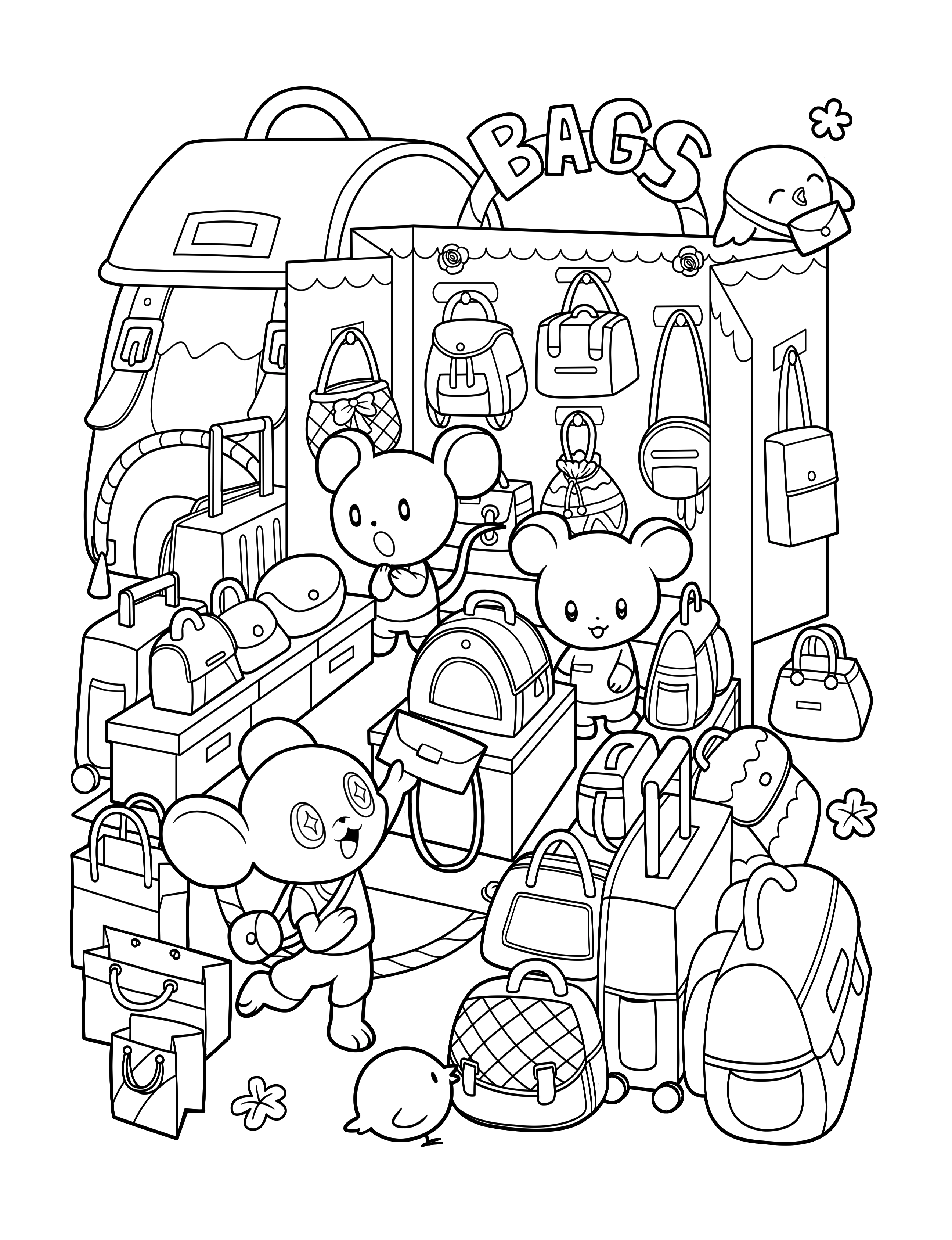 Kawaii Town – Jade Summer para colorir – Desenhos fofos para imprimir grátis