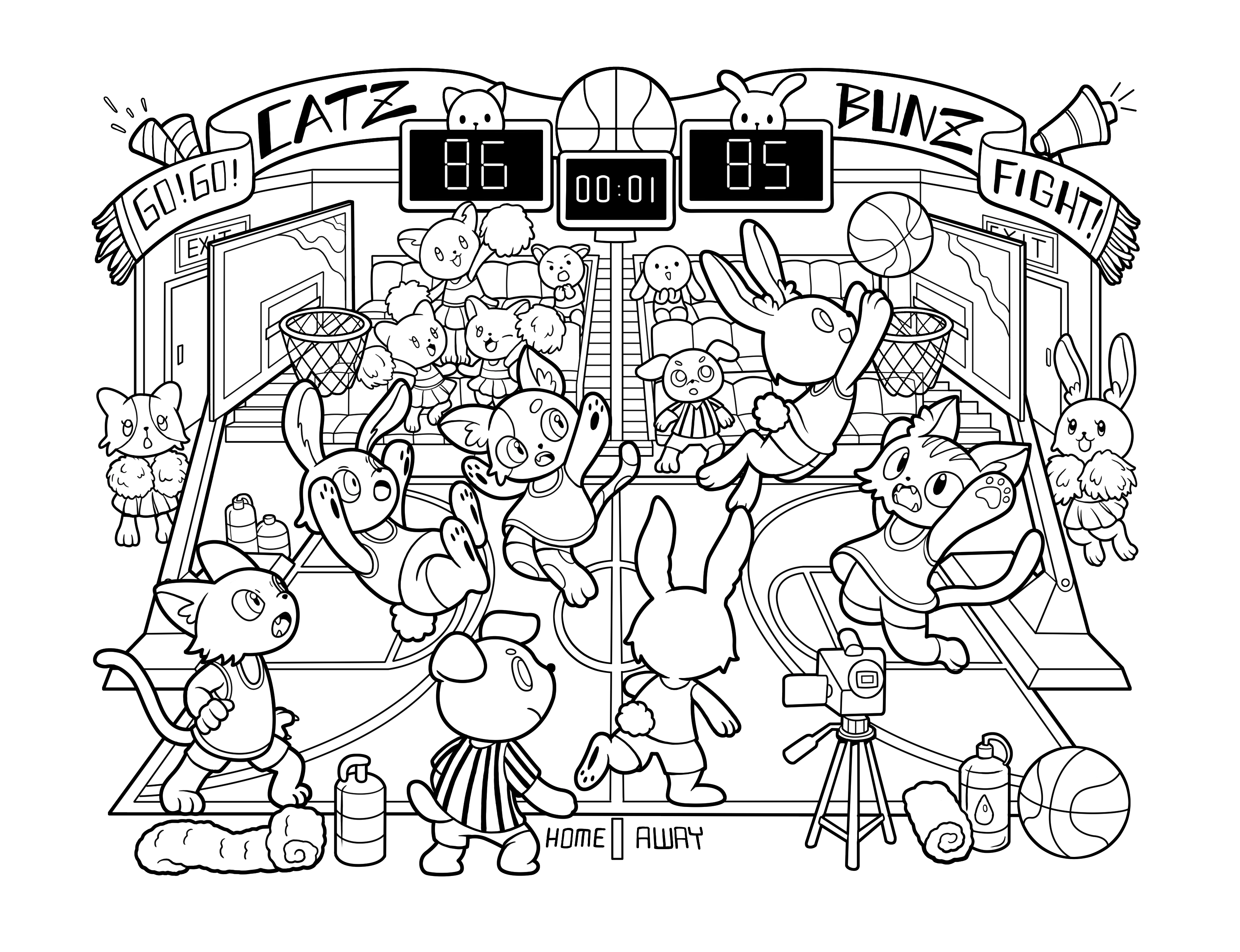 Kawaii Town – Jade Summer para colorir – Desenhos fofos para imprimir grátis