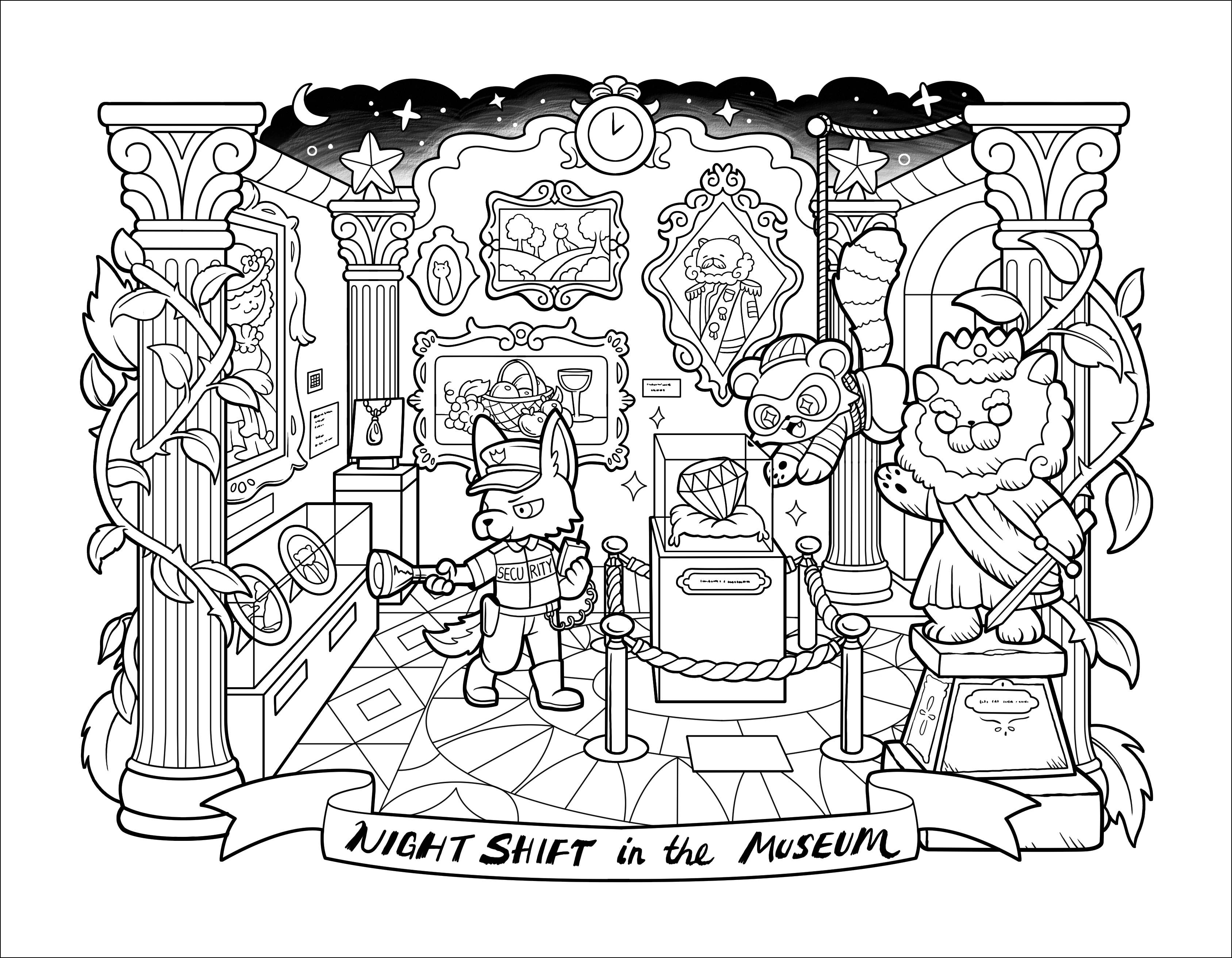 Kawaii Town – Jade Summer para colorir – Desenhos fofos para imprimir grátis