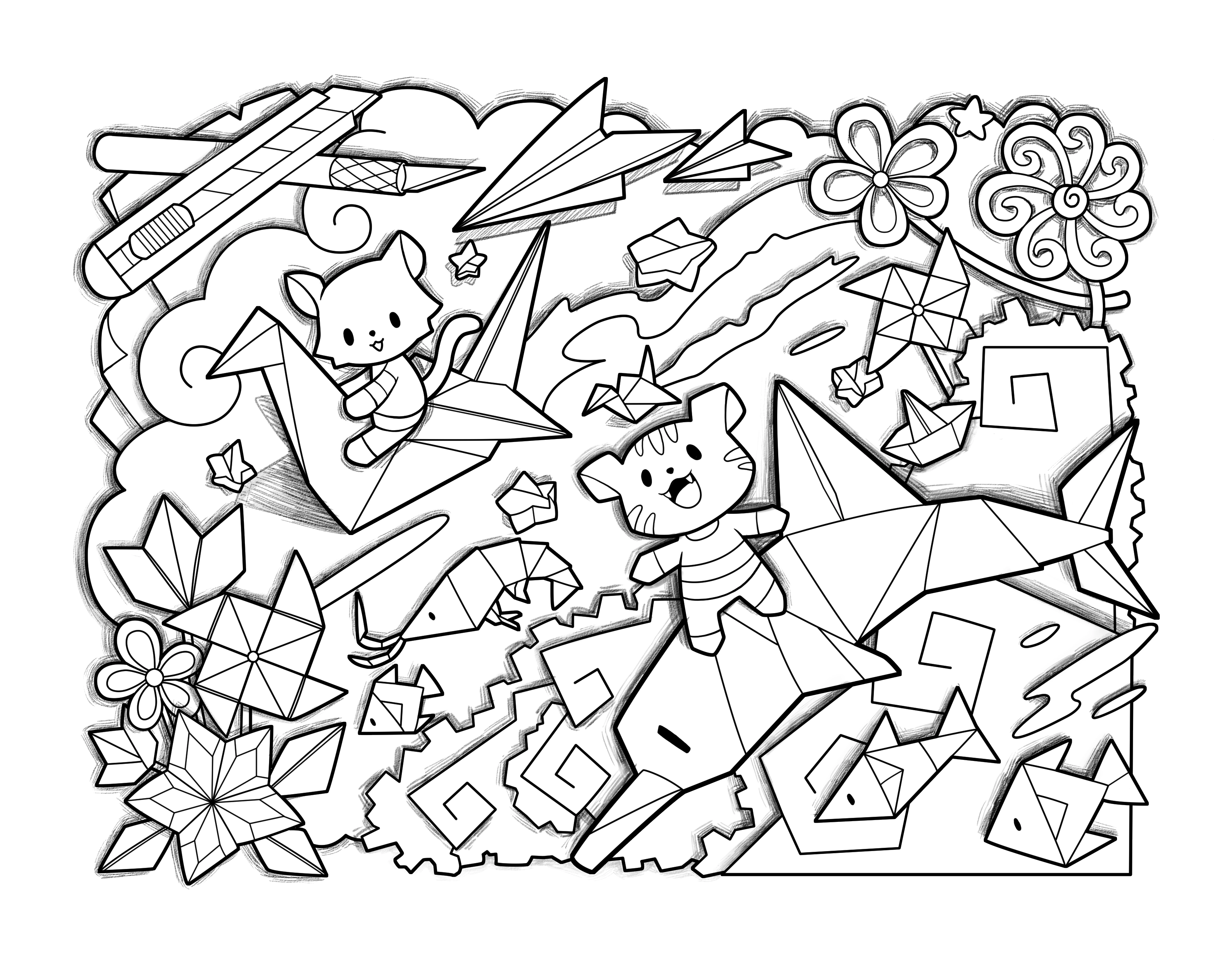 Kawaii Town – Jade Summer para colorir – Desenhos fofos para imprimir grátis