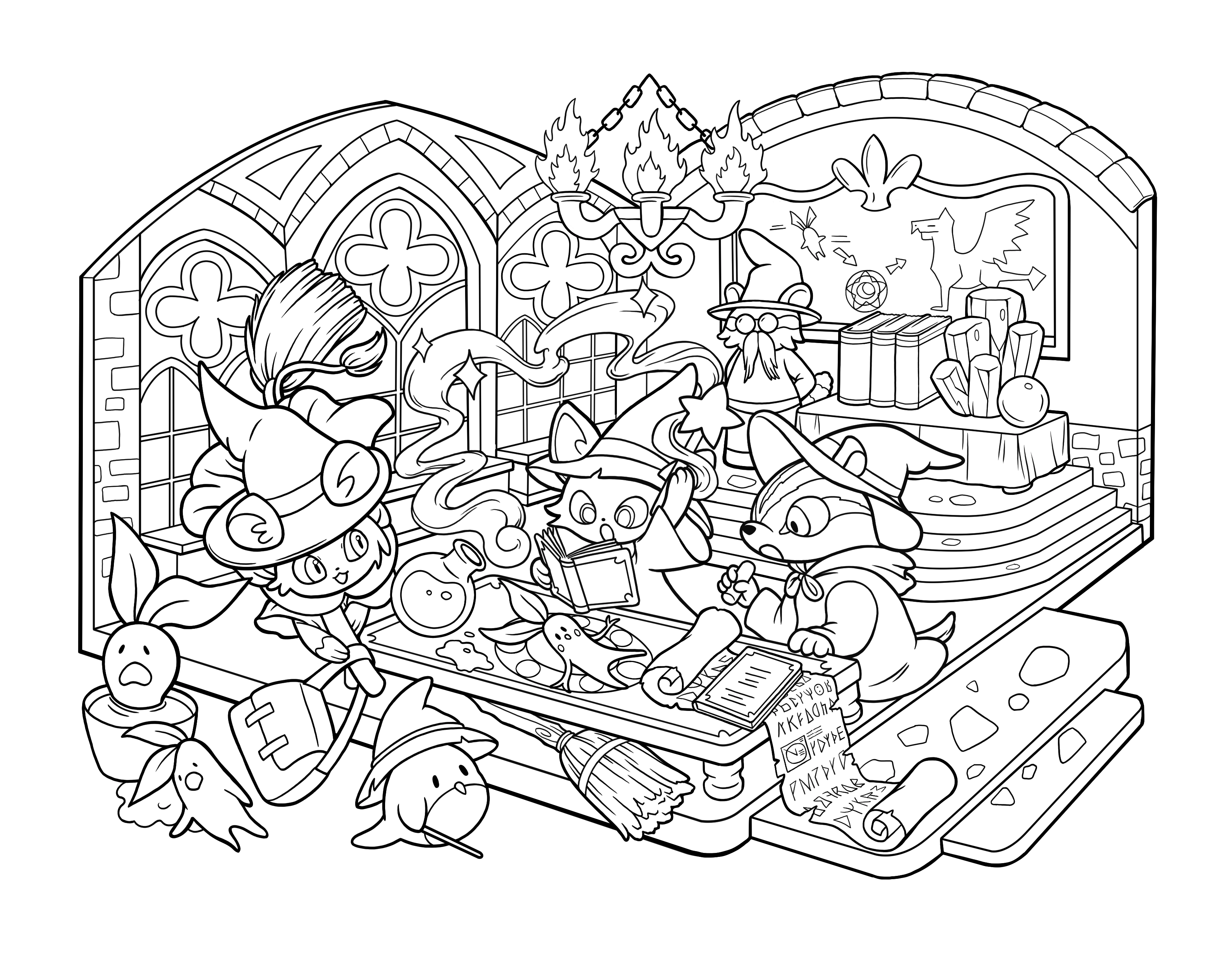 Kawaii Town – Jade Summer para colorir – Desenhos fofos para imprimir grátis