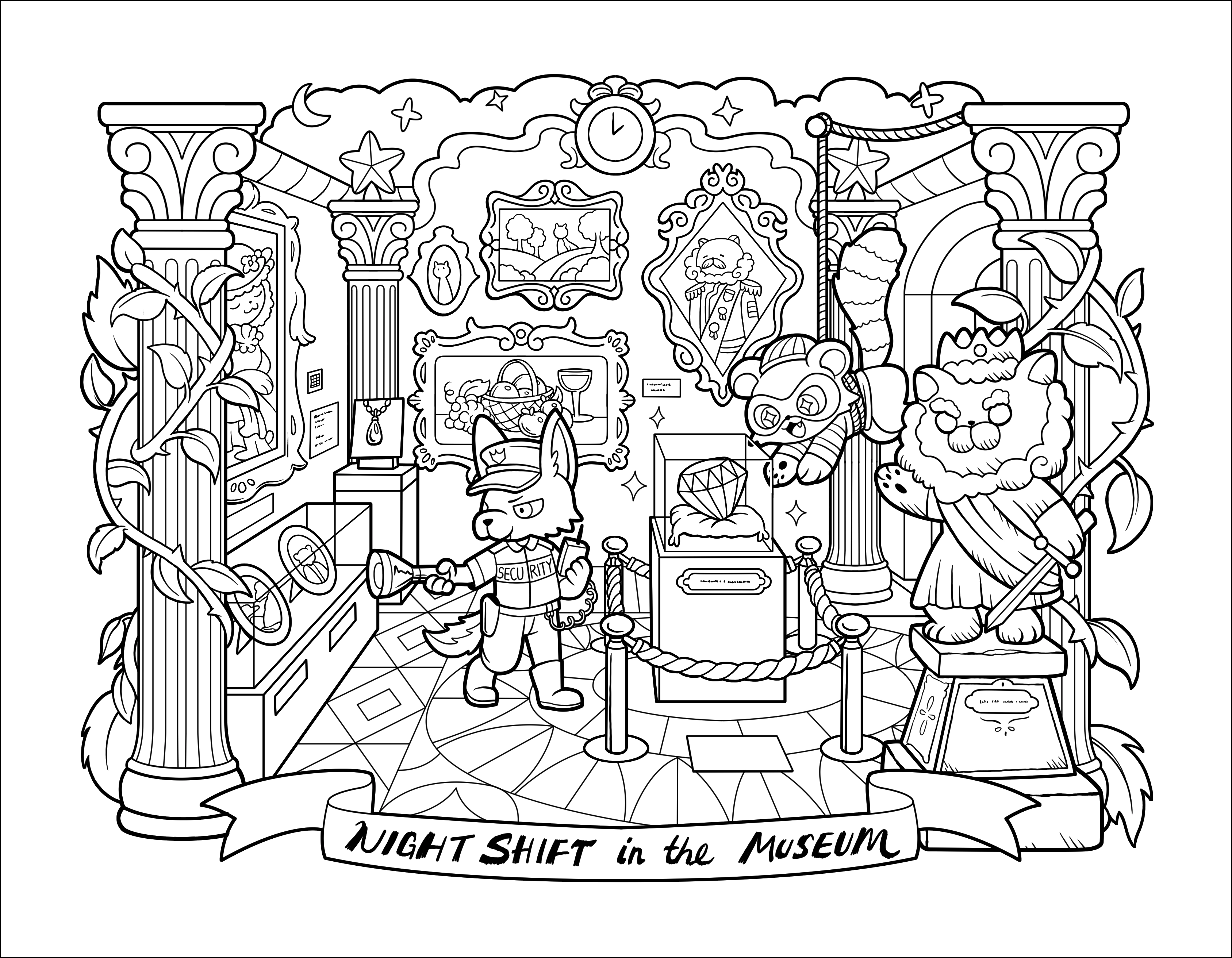 Kawaii Town – Jade Summer para colorir – Desenhos fofos para imprimir grátis