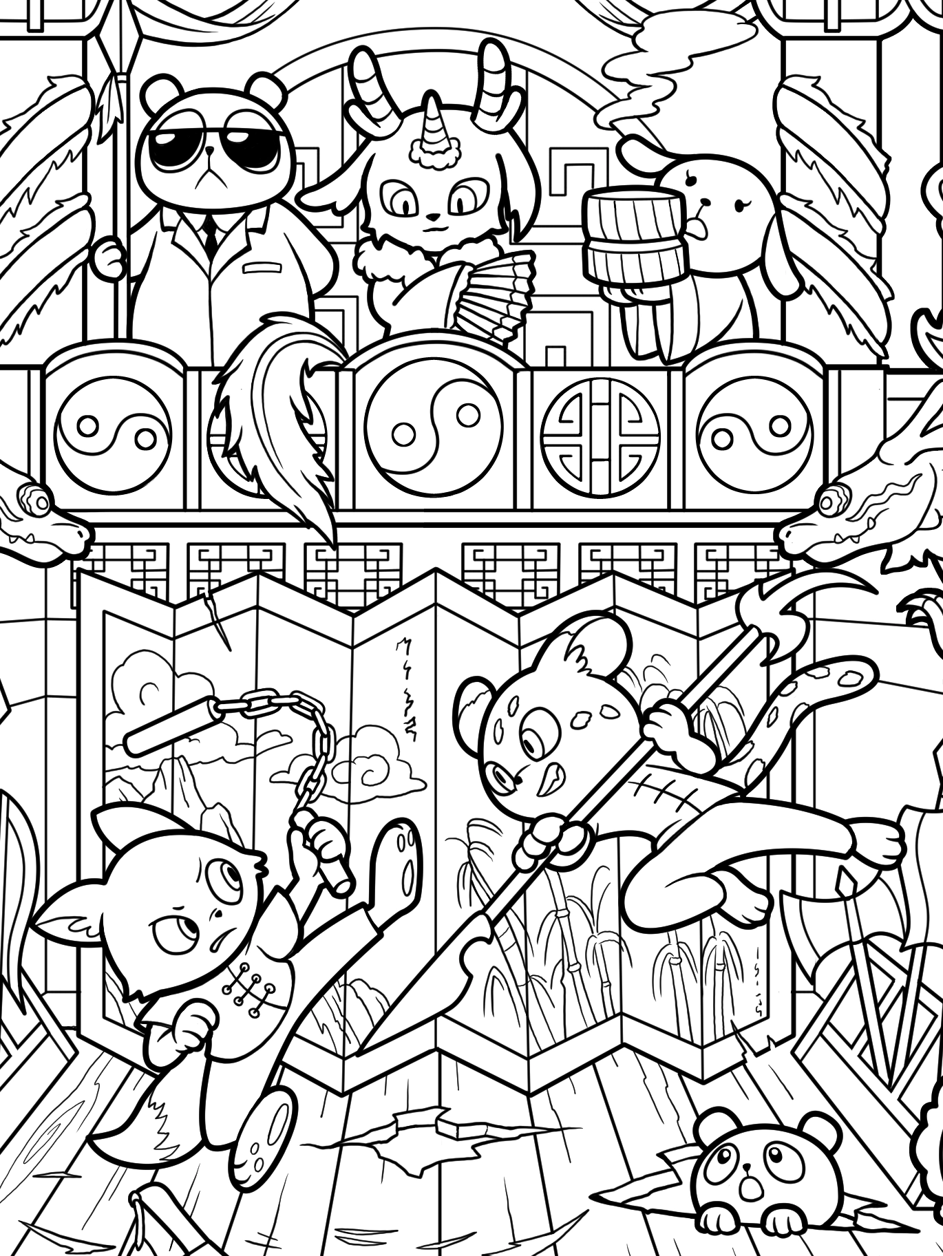 Kawaii Town – Jade Summer para colorir – Desenhos fofos para imprimir grátis