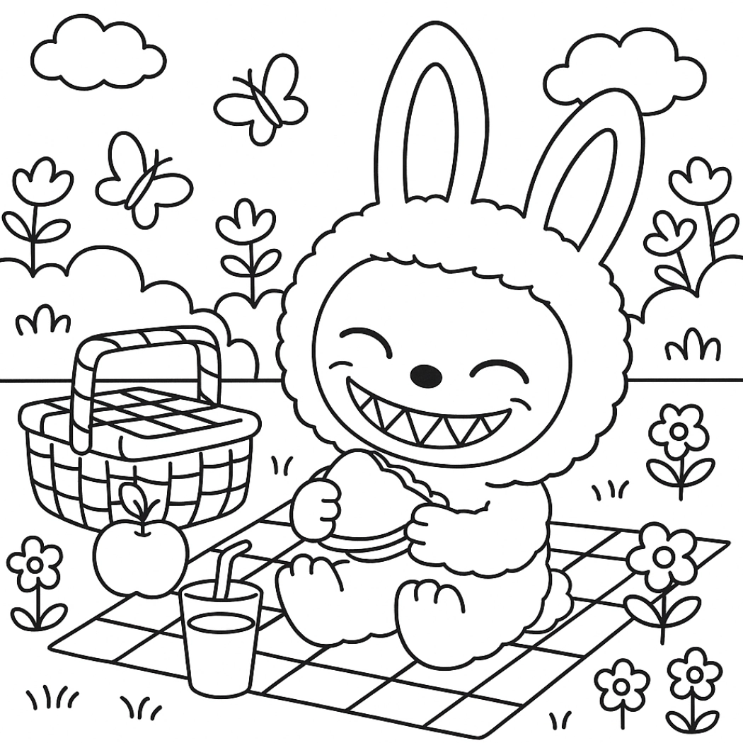 Desenho da coleção Labubu