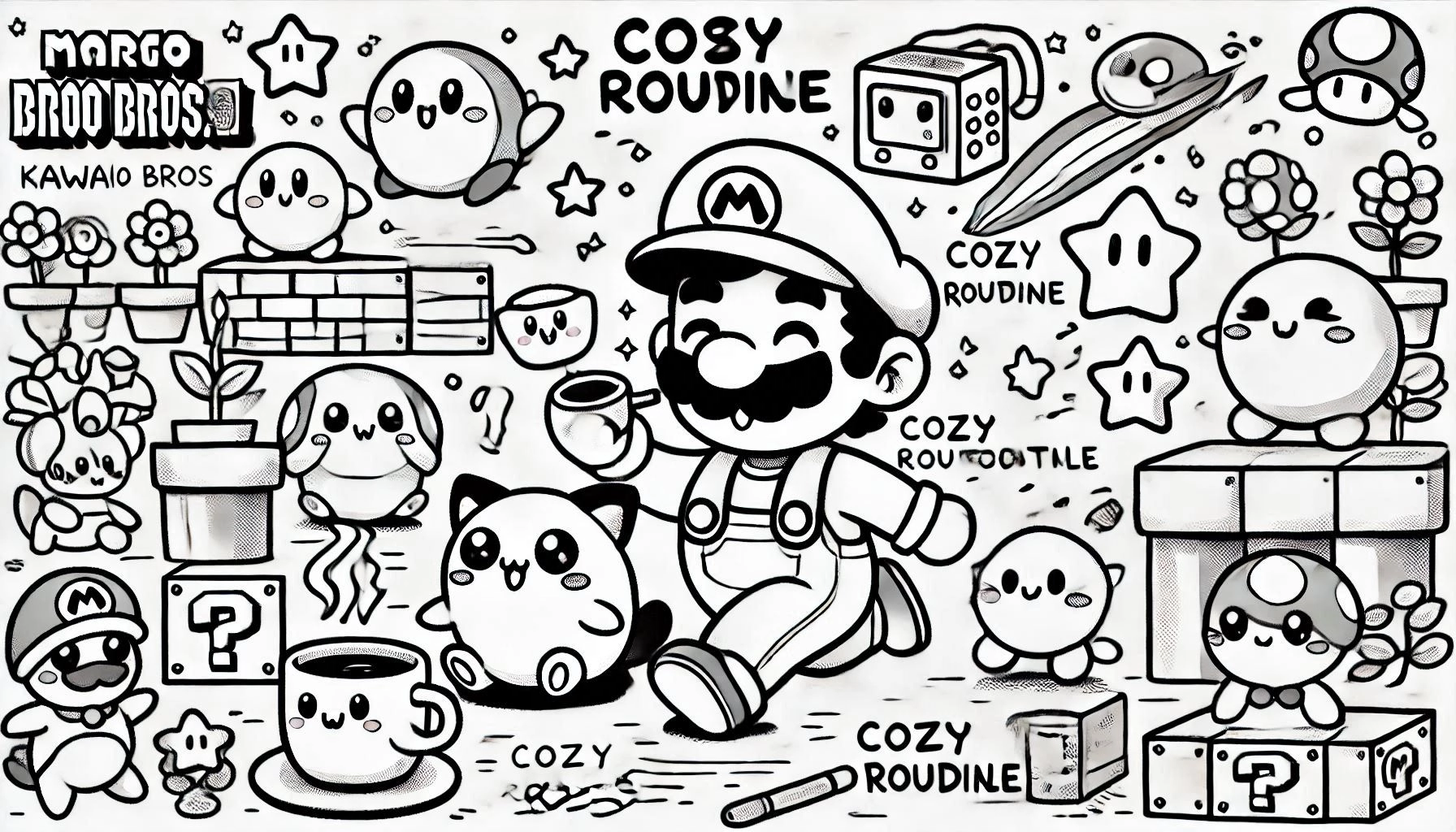 Mario Bros para colorir – Desenhos do Super Mario para imprimir grátis