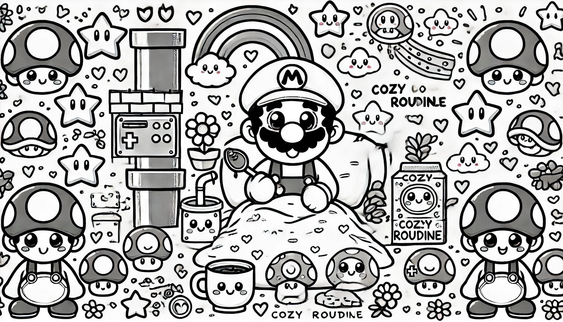 Mario Bros para colorir – Desenhos do Super Mario para imprimir grátis