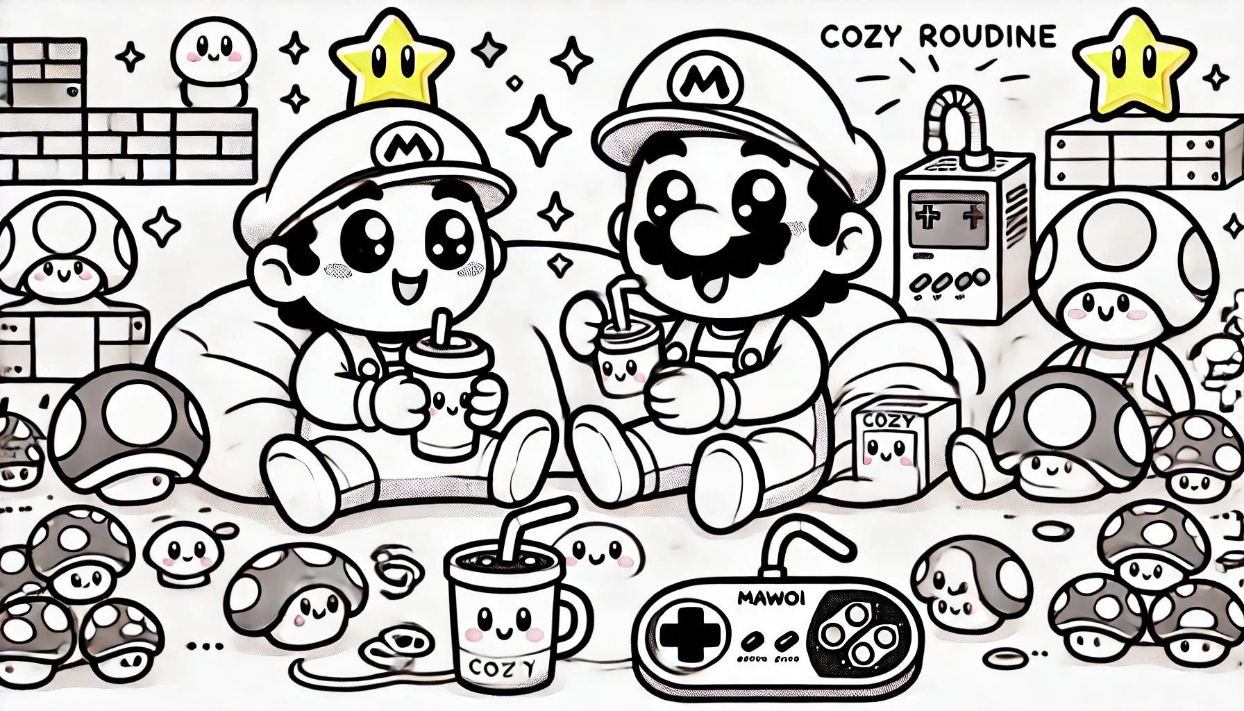 Mario Bros para colorir – Desenhos do Super Mario para imprimir grátis