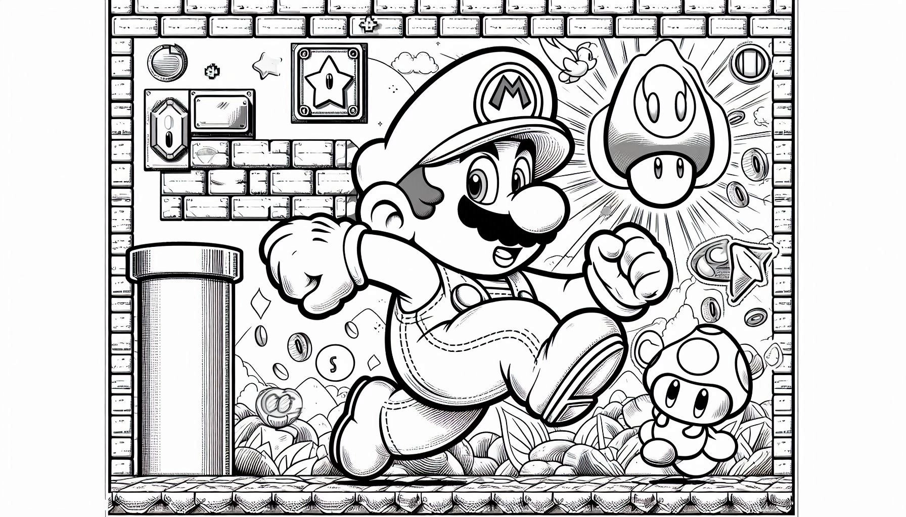 Desenho da coleção Mario Bros
