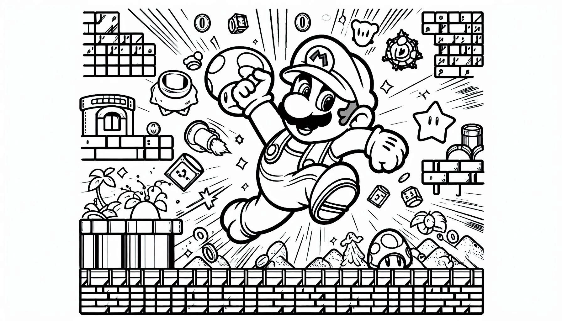 Desenho da coleção Mario Bros